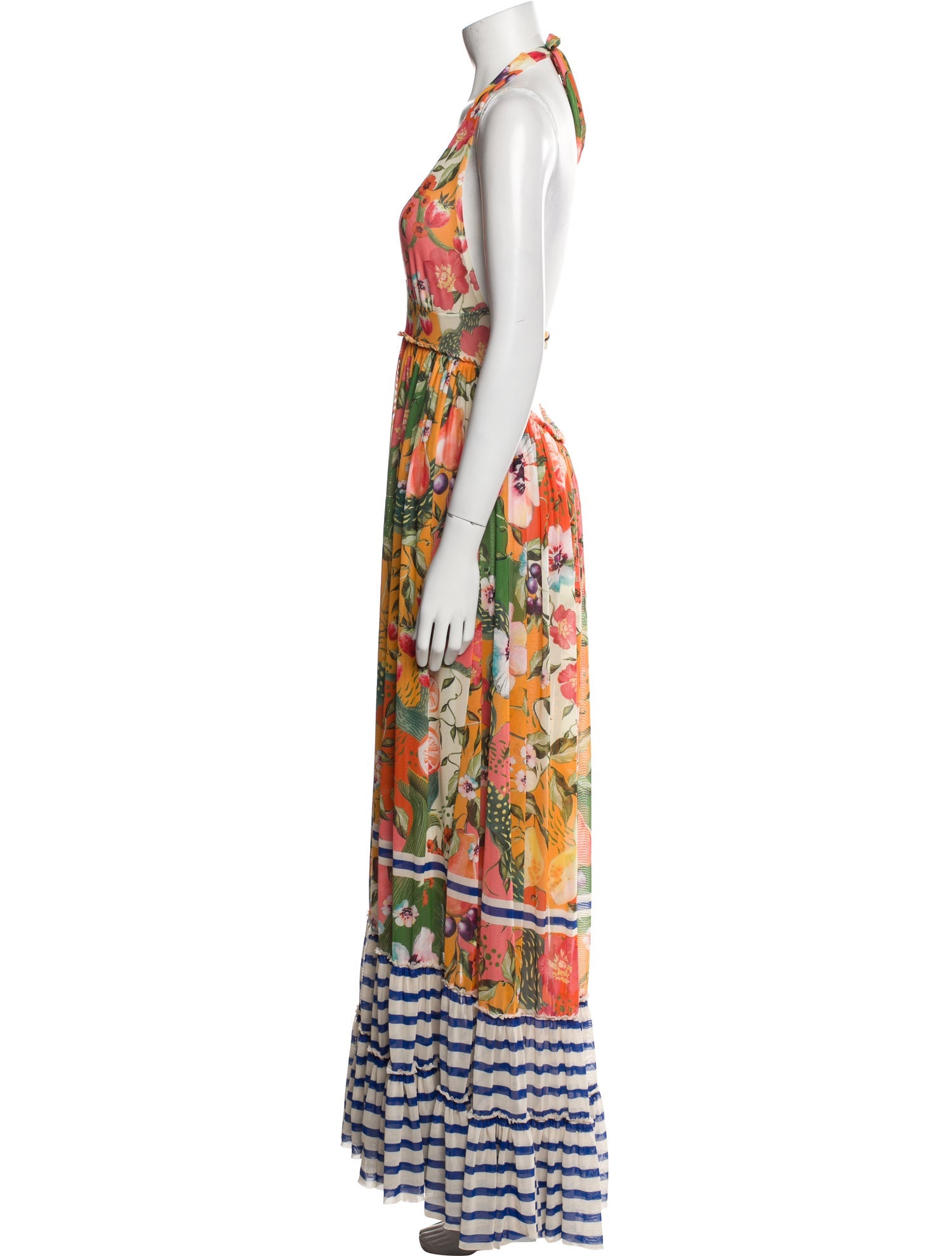 Agua Bendita Printed Long Dress