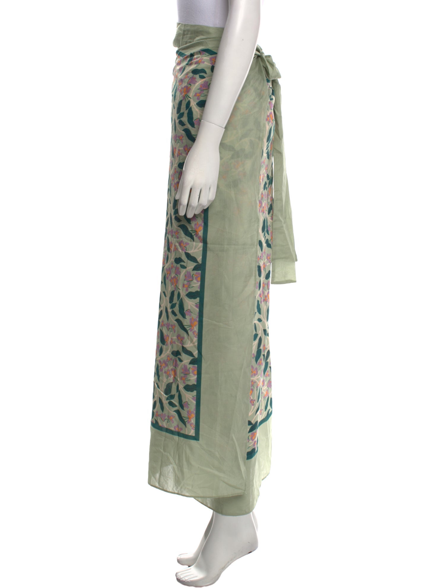 Agua Bendita Floral Print Long Skirt