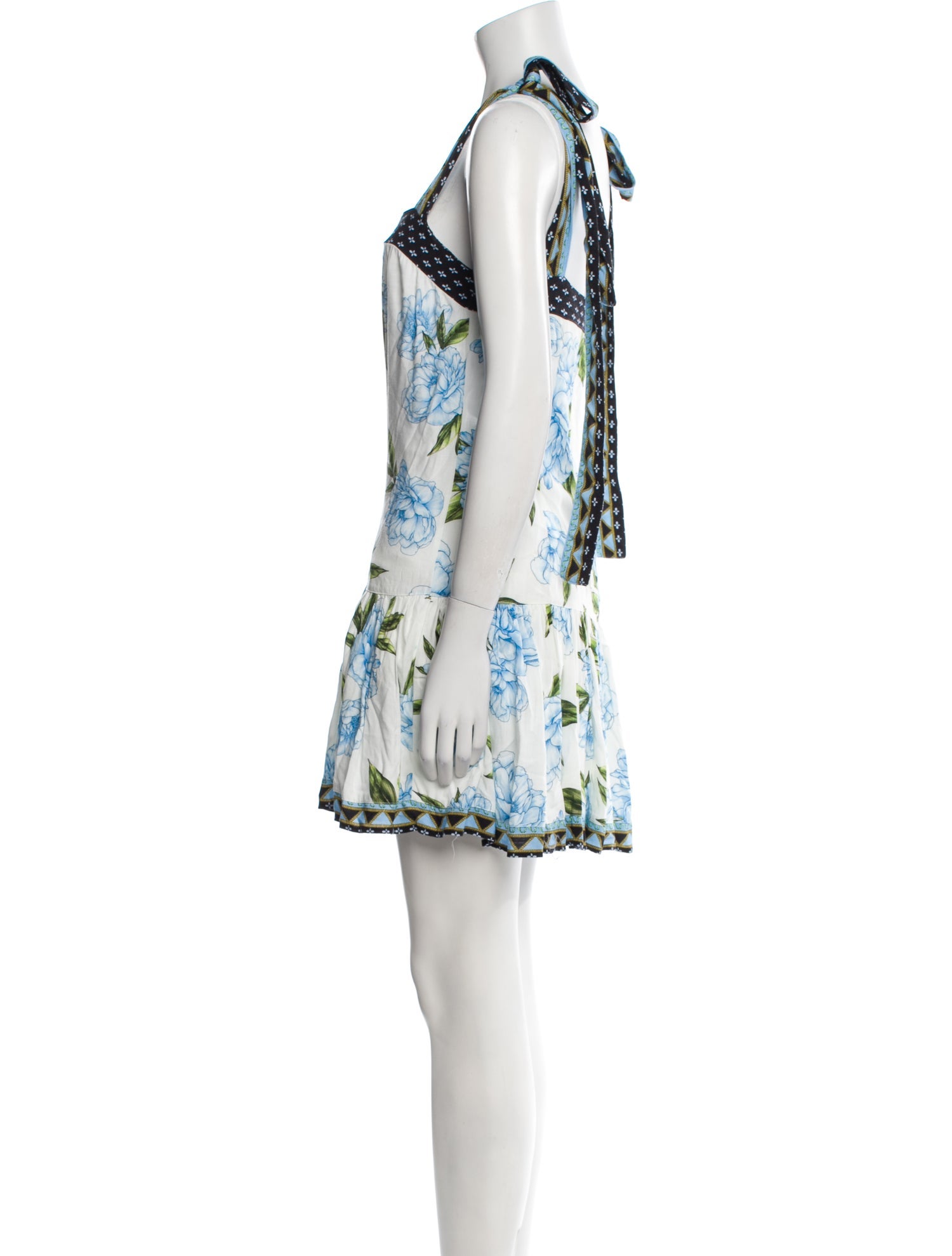Agua Bendita Floral Print Mini Dress