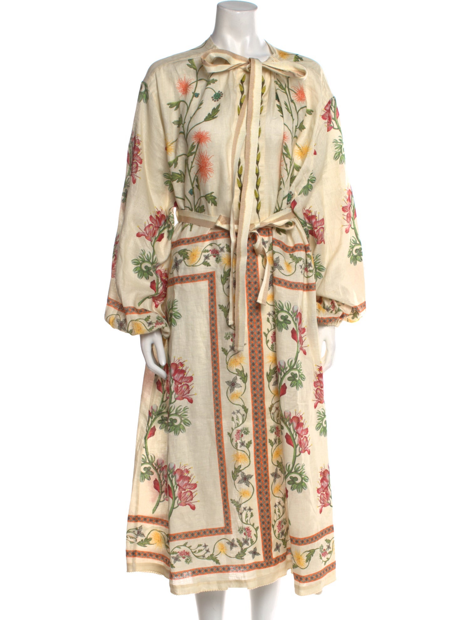 Agua Bendita Linen Long Dress