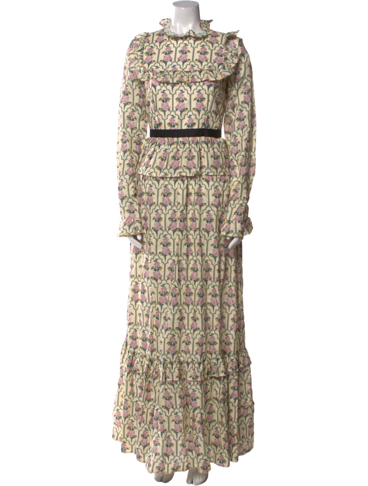 Agua Bendita Floral Print Long Dress