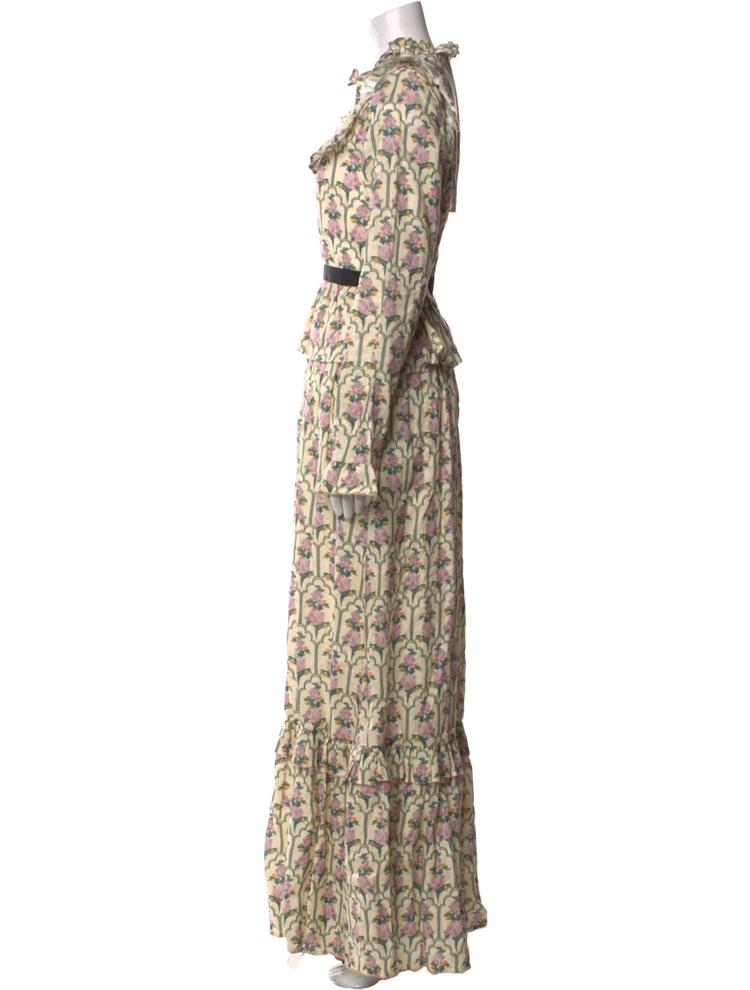 Agua Bendita Floral Print Long Dress