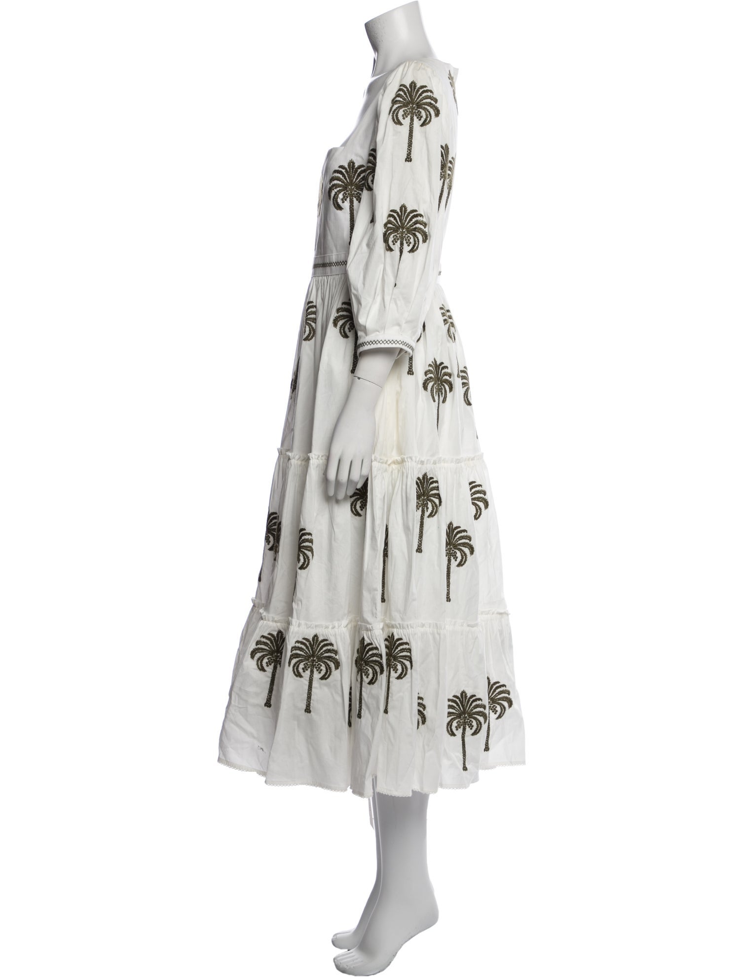 Agua Bendita Floral Print Long Dress