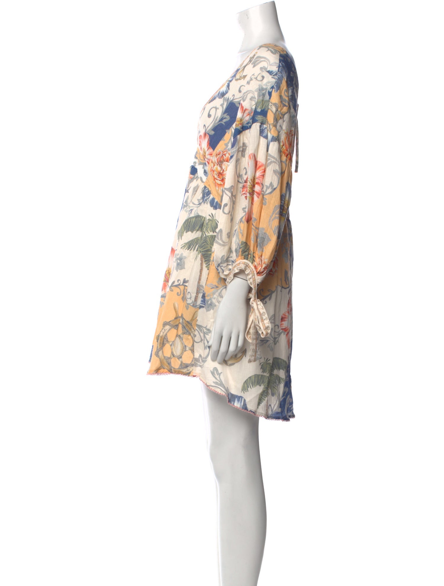 Agua Bendita Floral Print Mini Dress w/ Tags