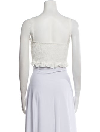 Agua Bendita Square Neckline Sleeveless Crop Top