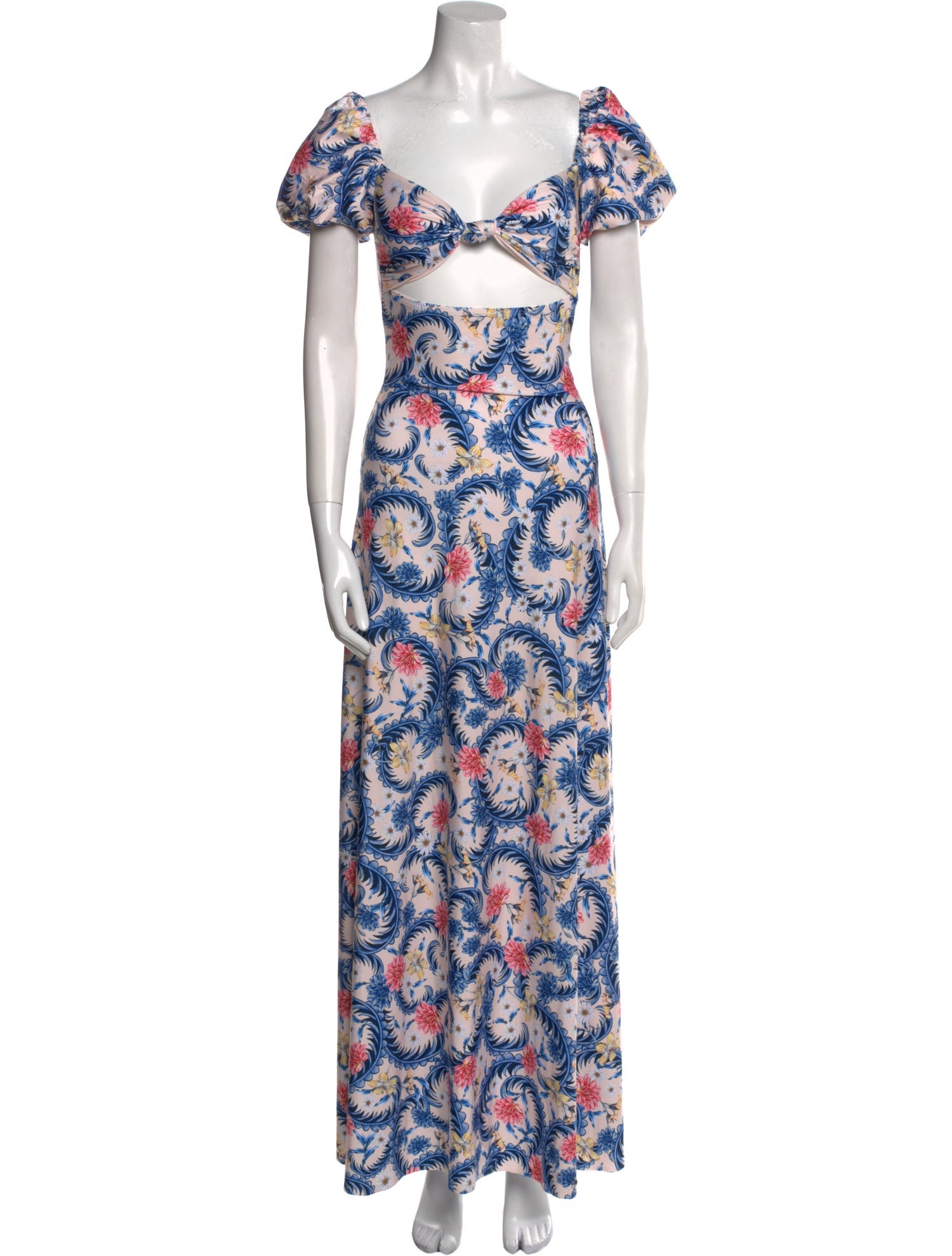 Agua Bendita Floral Print Long Dress
