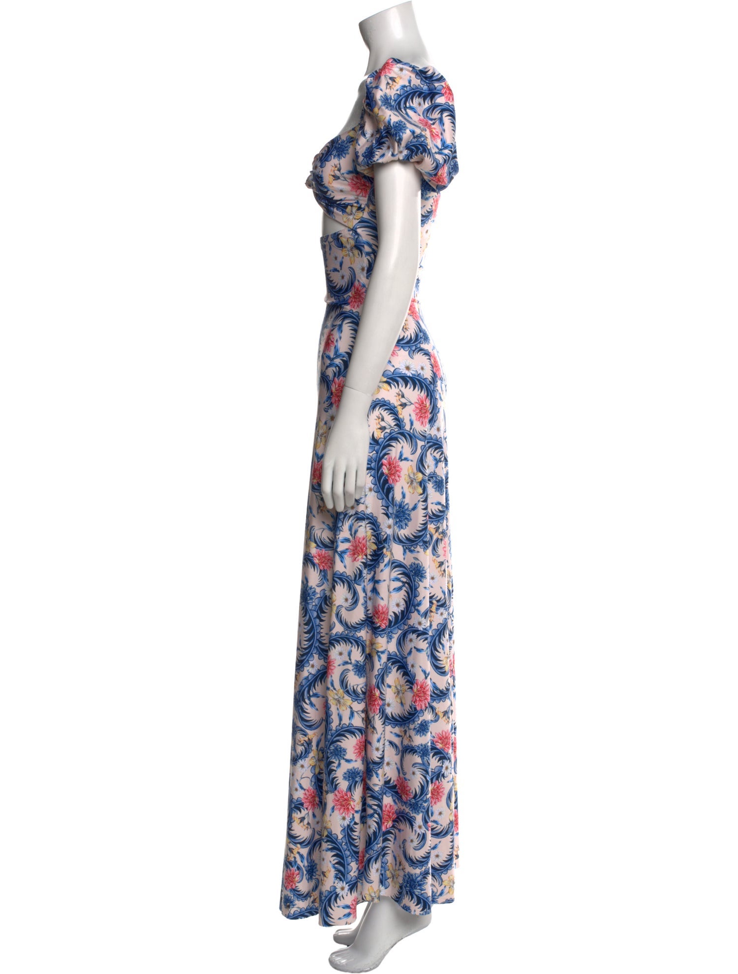 Agua Bendita Floral Print Long Dress