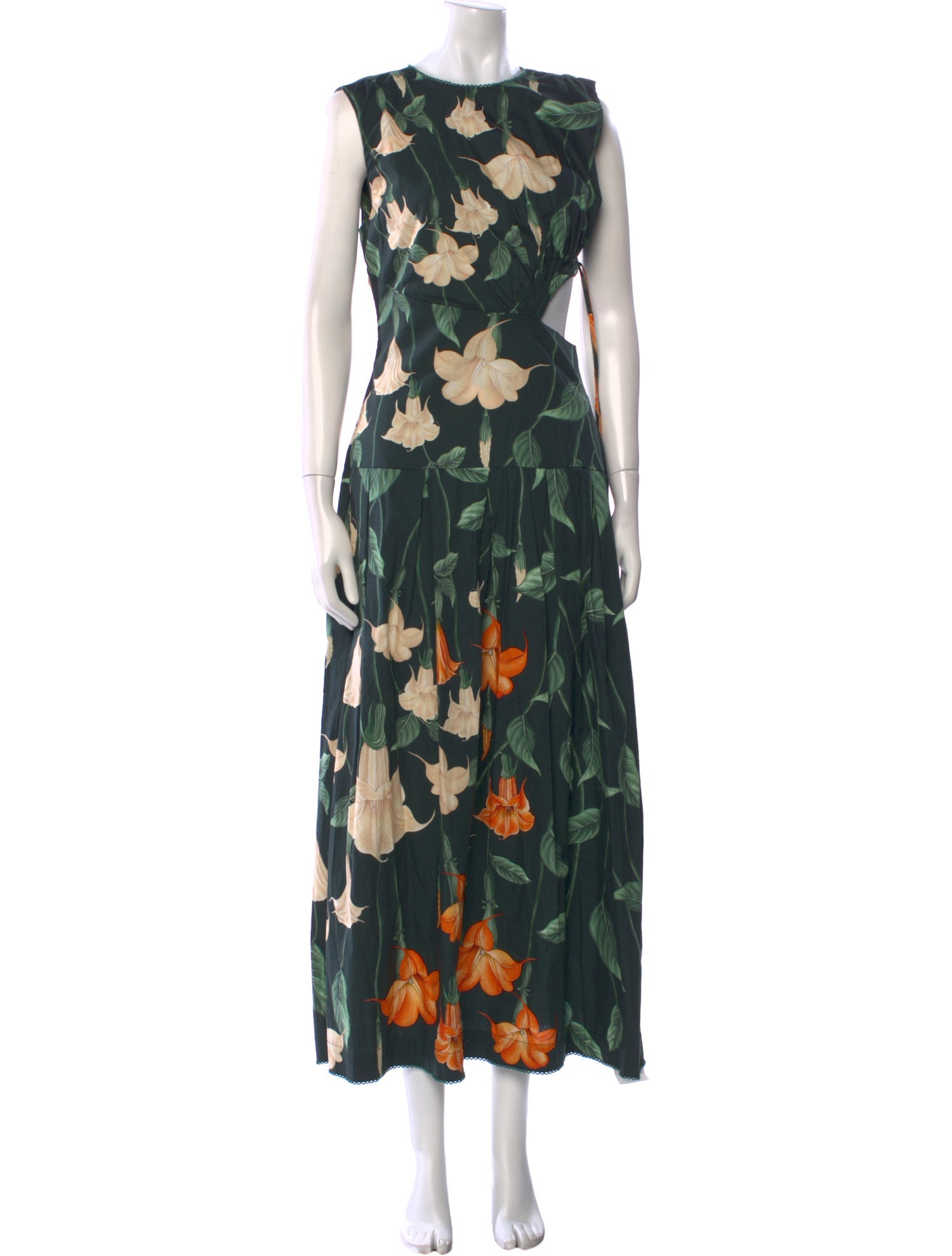 Agua Bendita Floral Print Long Dress w/ Tags