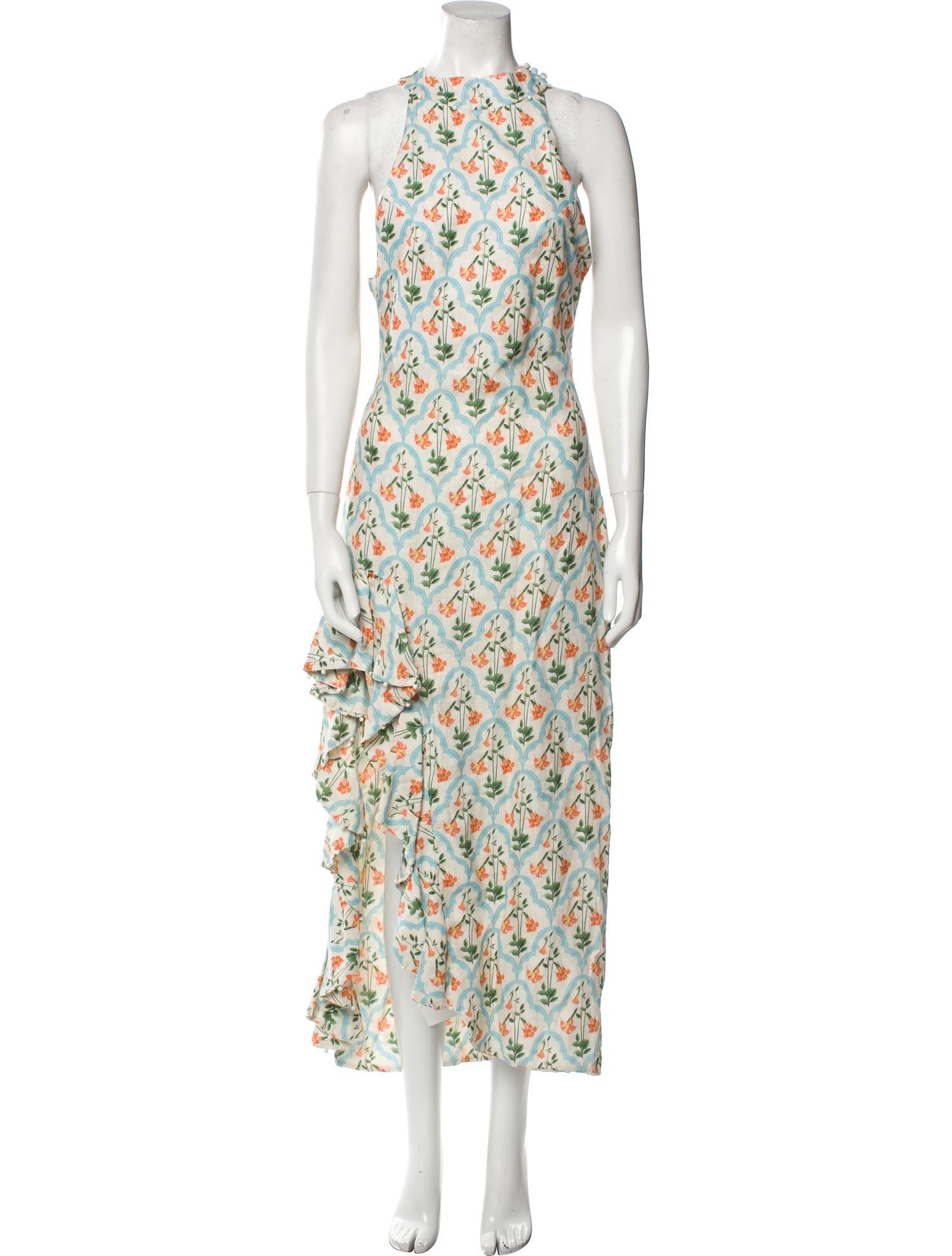 Agua Bendita Linen Long Dress