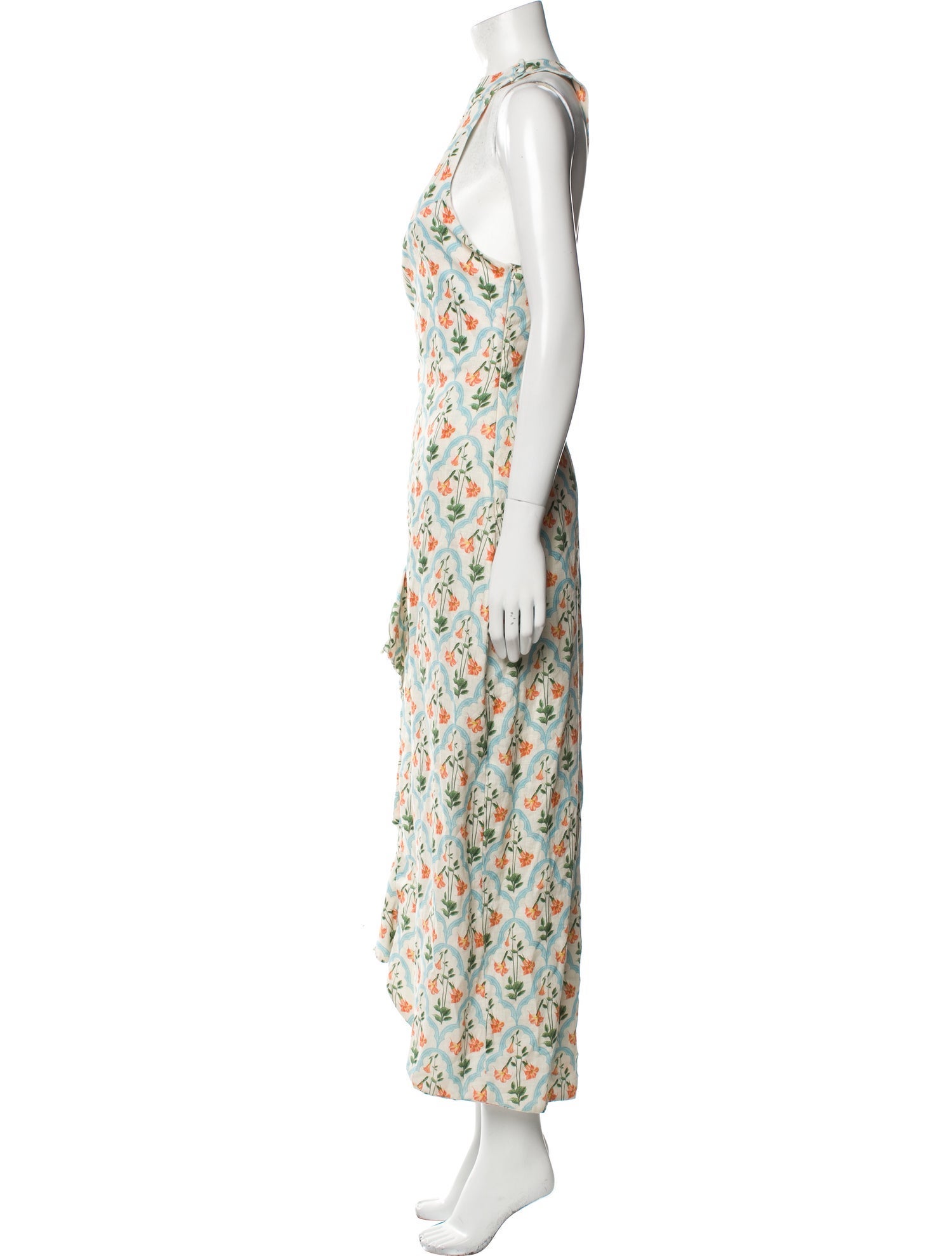 Agua Bendita Linen Long Dress