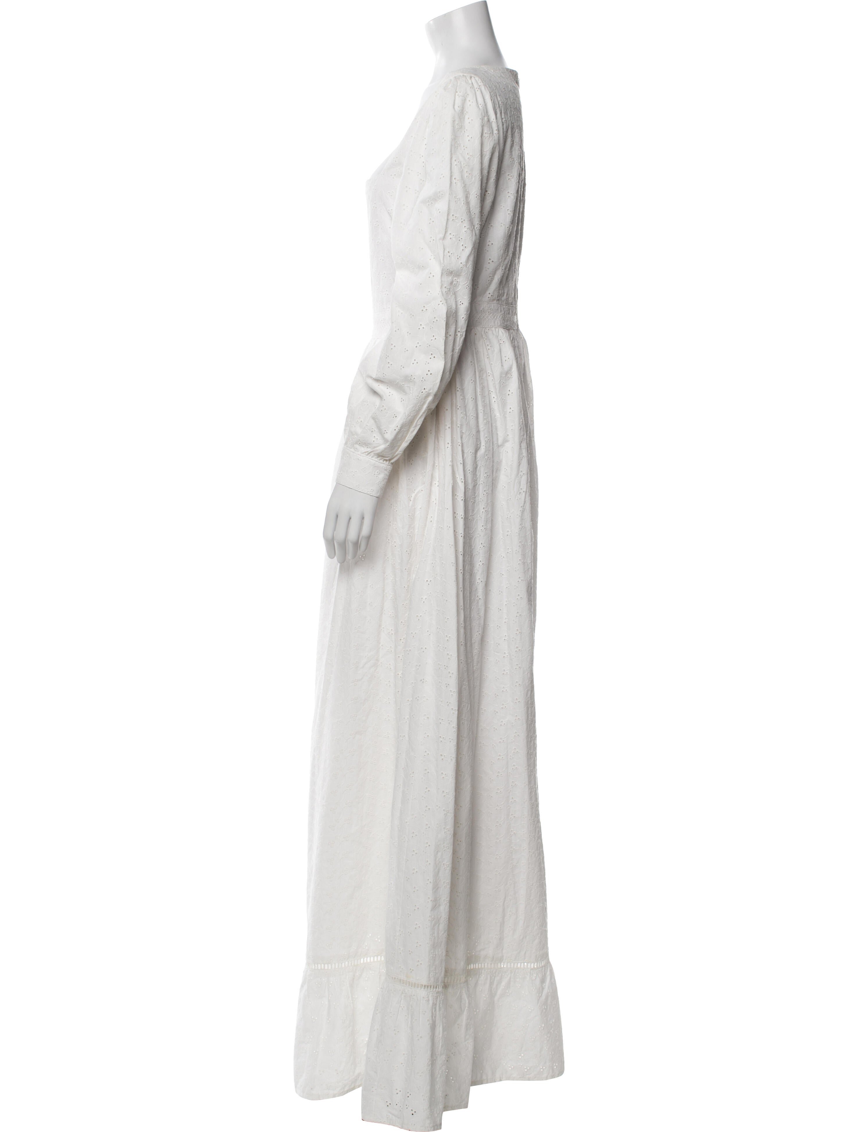 Agua Bendita Square Neckline Long Dress