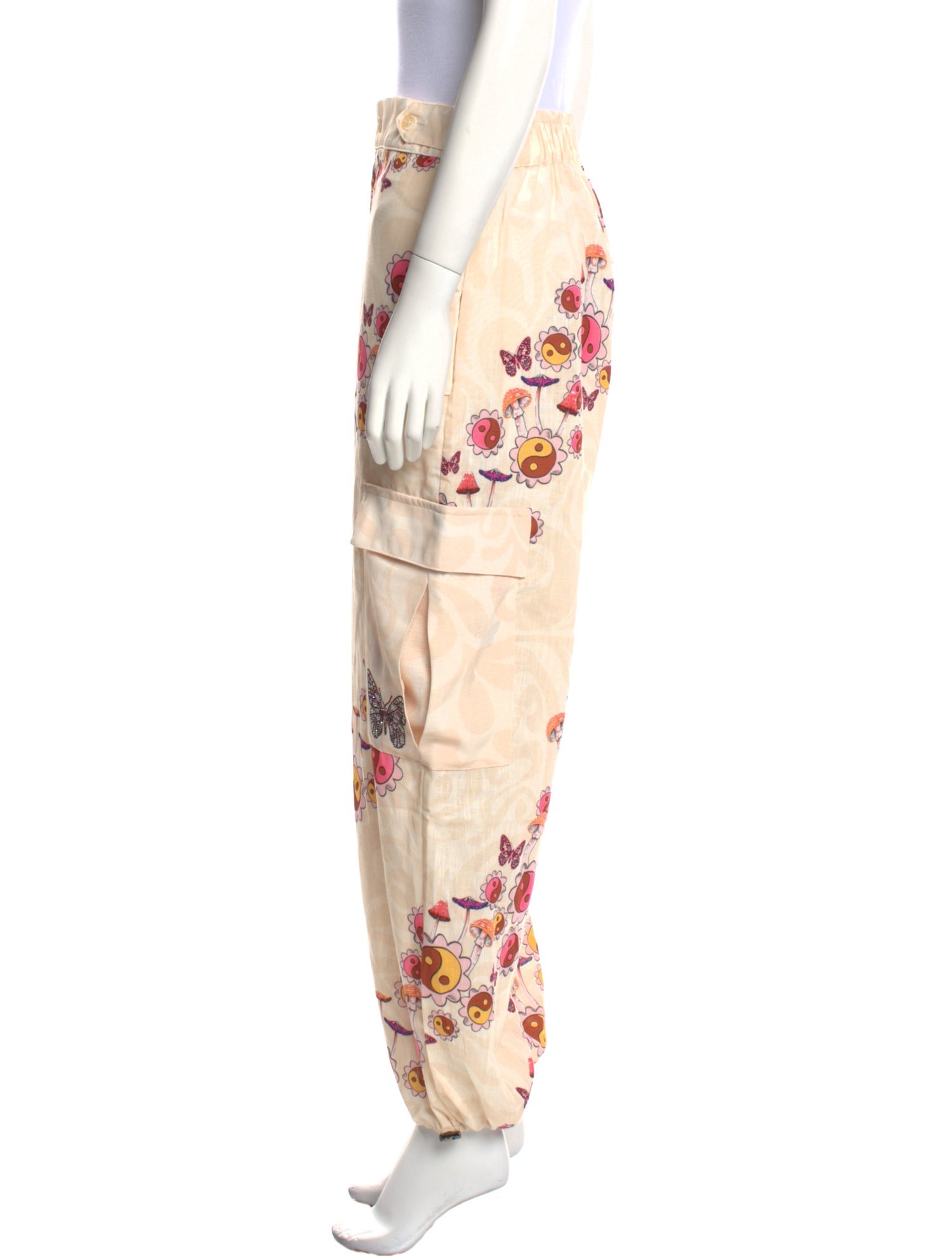 Agua Bendita Floral Print Straight Leg Pants w/ Tags