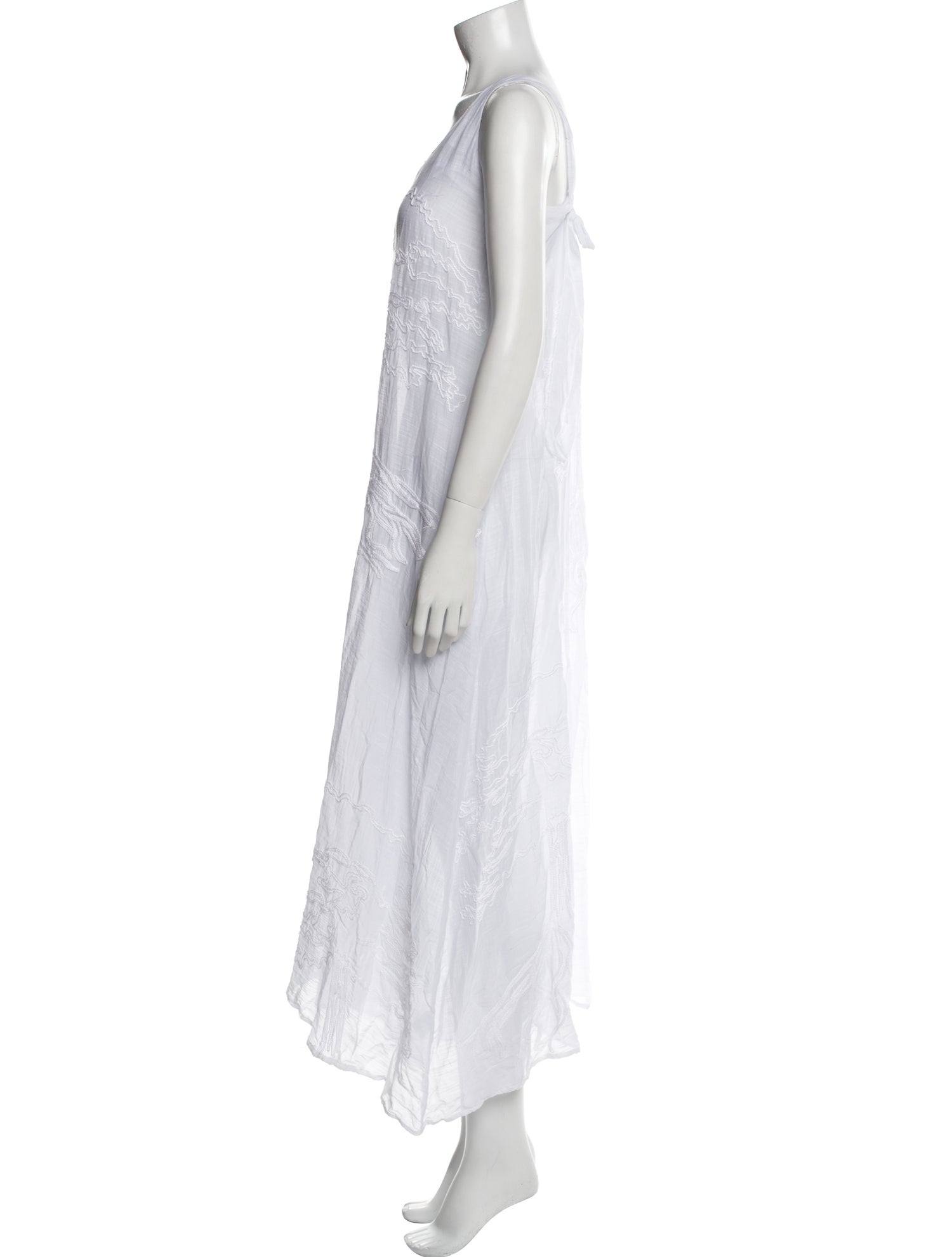 Agua Bendita Scoop Neck Long Dress