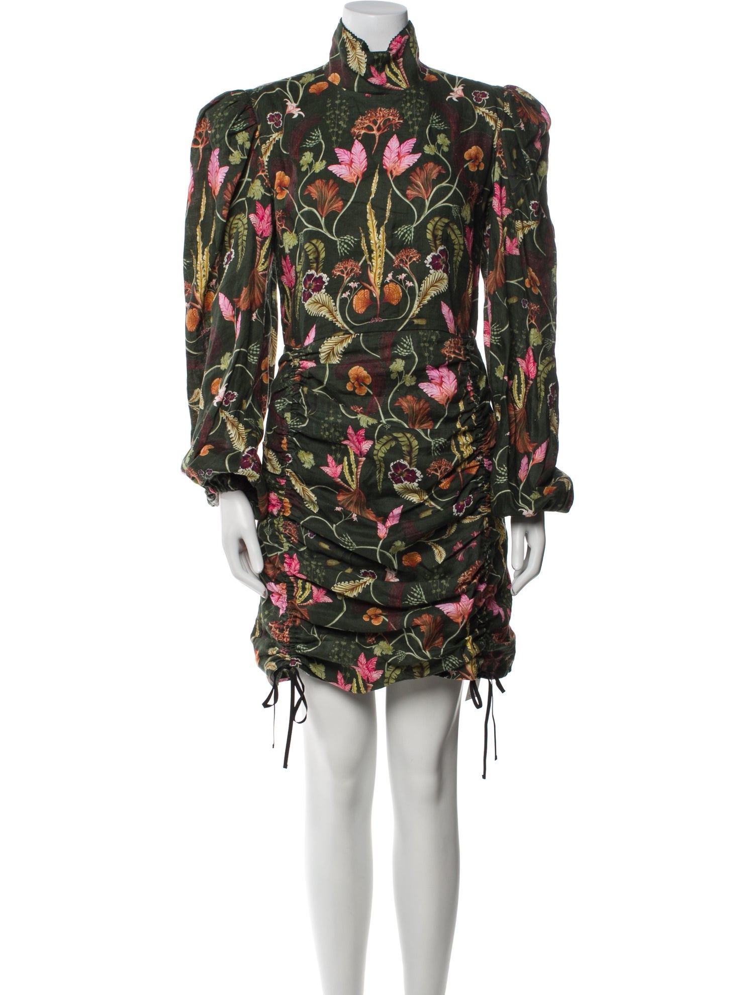 Agua Bendita Linen Knee-Length Dress