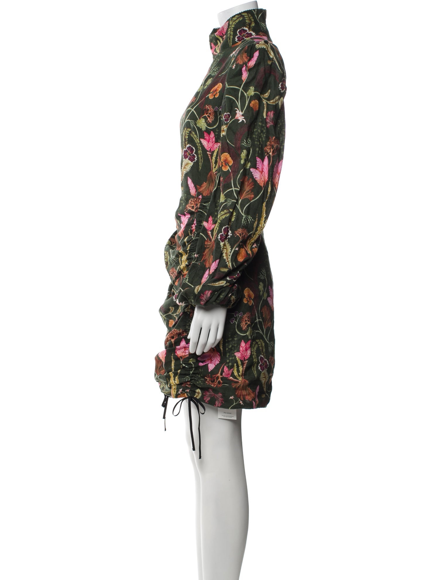 Agua Bendita Linen Knee-Length Dress