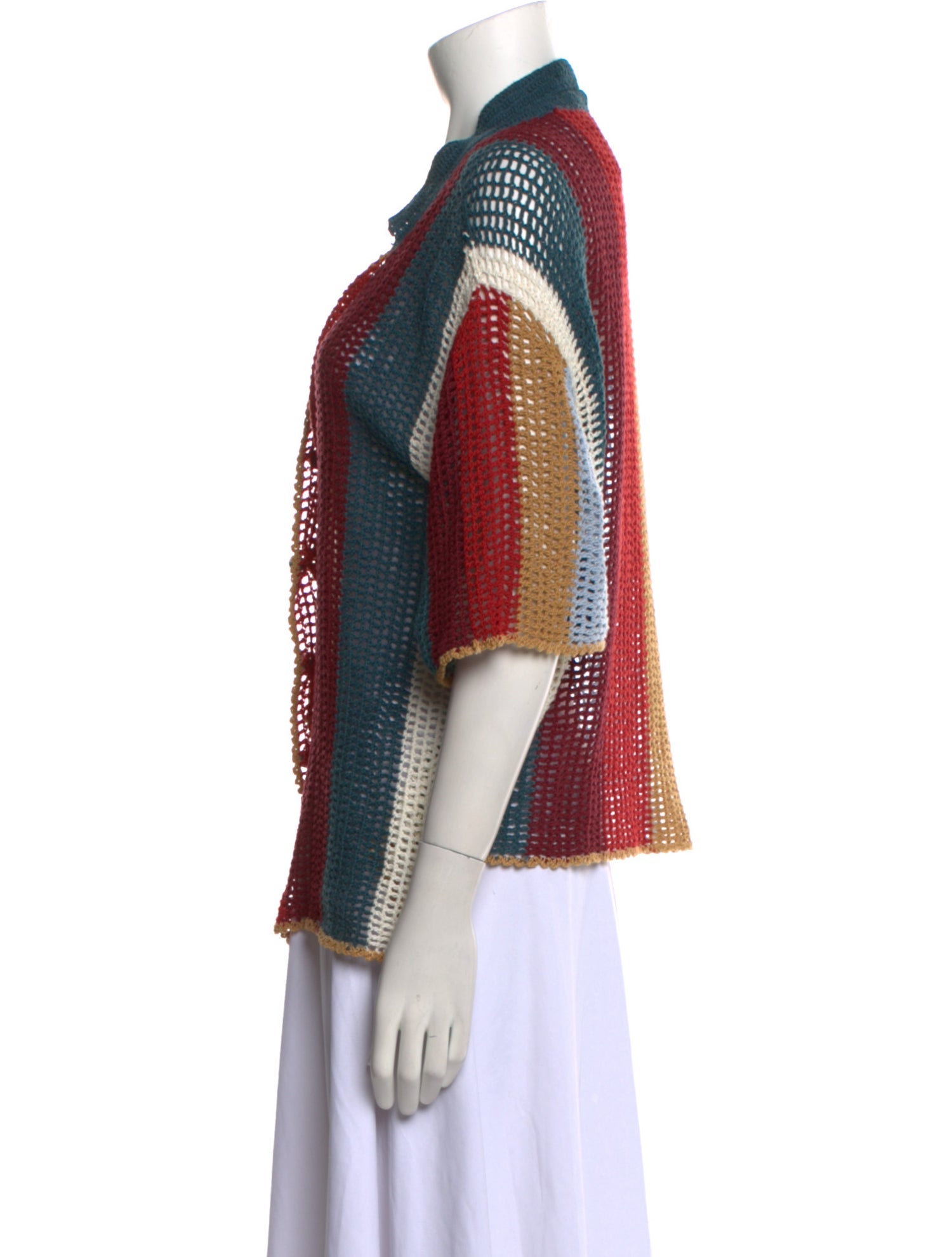 Agua Bendita Striped V-Neck Sweater