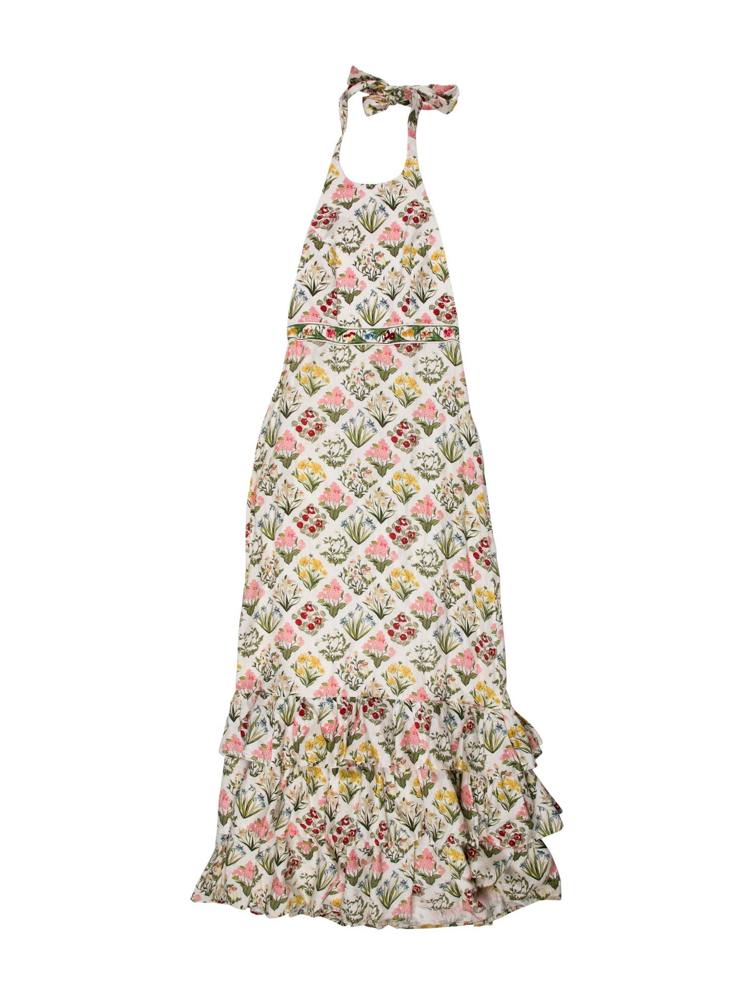 Agua Bendita Linen Long Dress