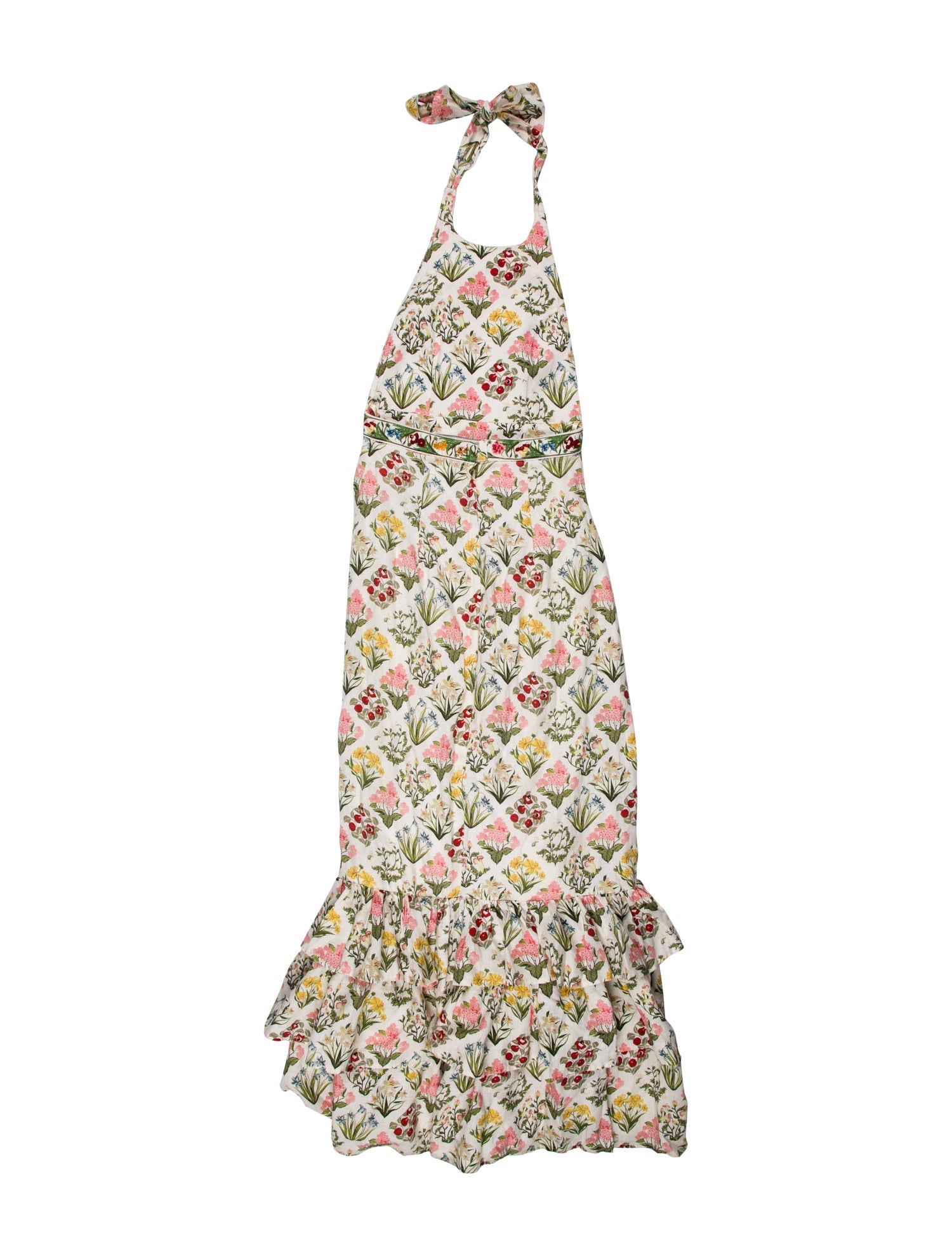 Agua Bendita Linen Long Dress