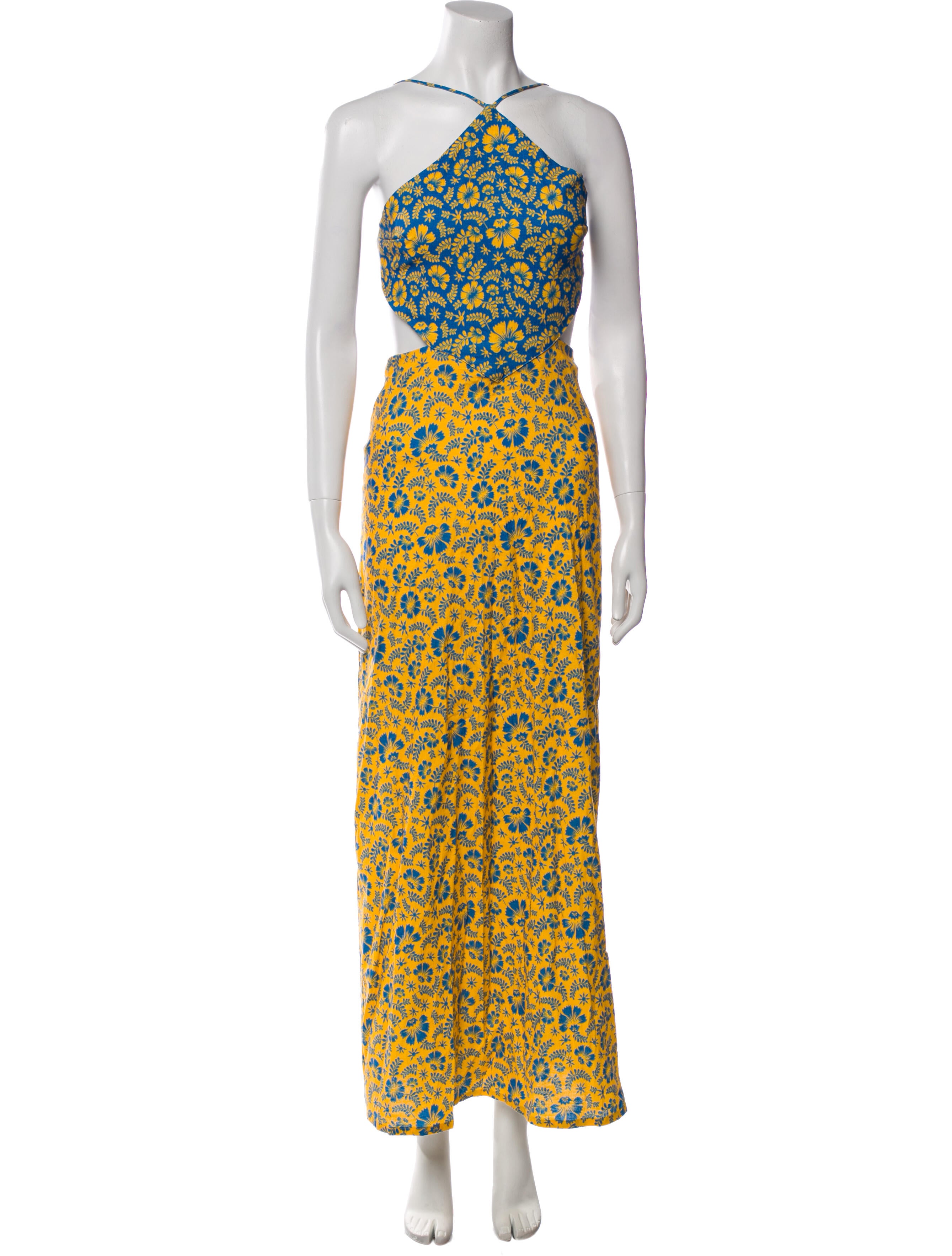 Agua Bendita Floral Print Long Dress w/ Tags