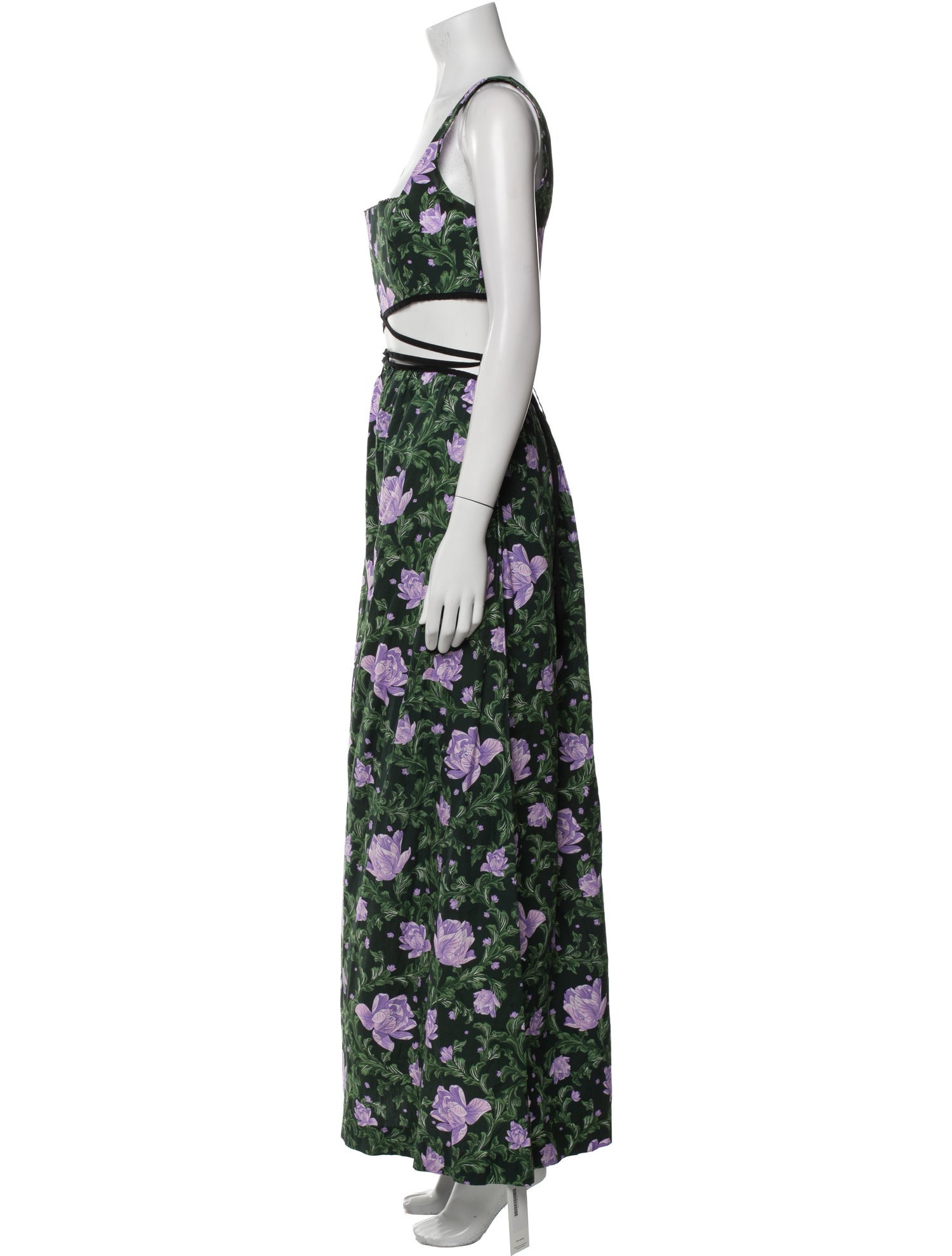Agua Bendita Floral Print Long Dress