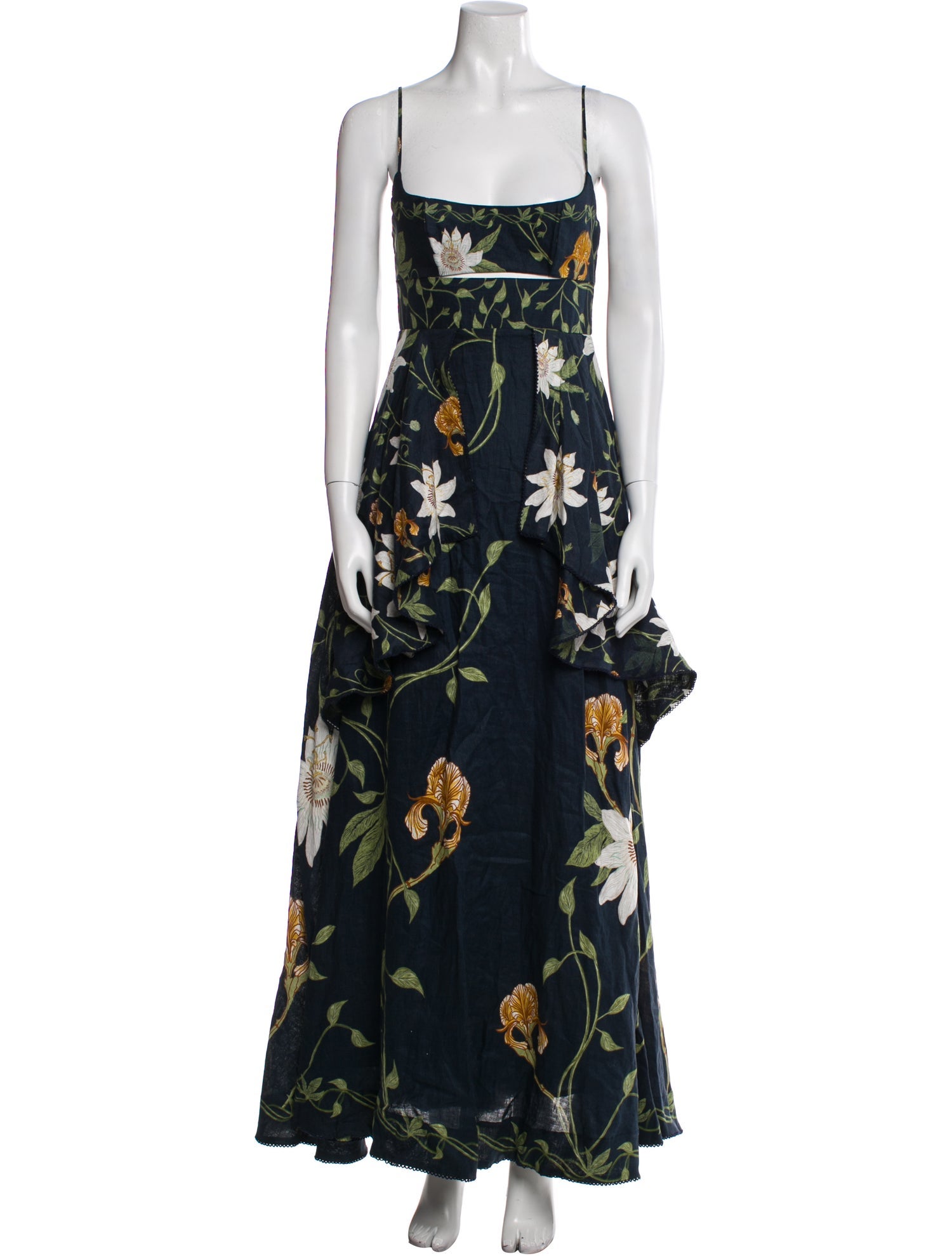 Agua Bendita Linen Long Dress w/ Tags