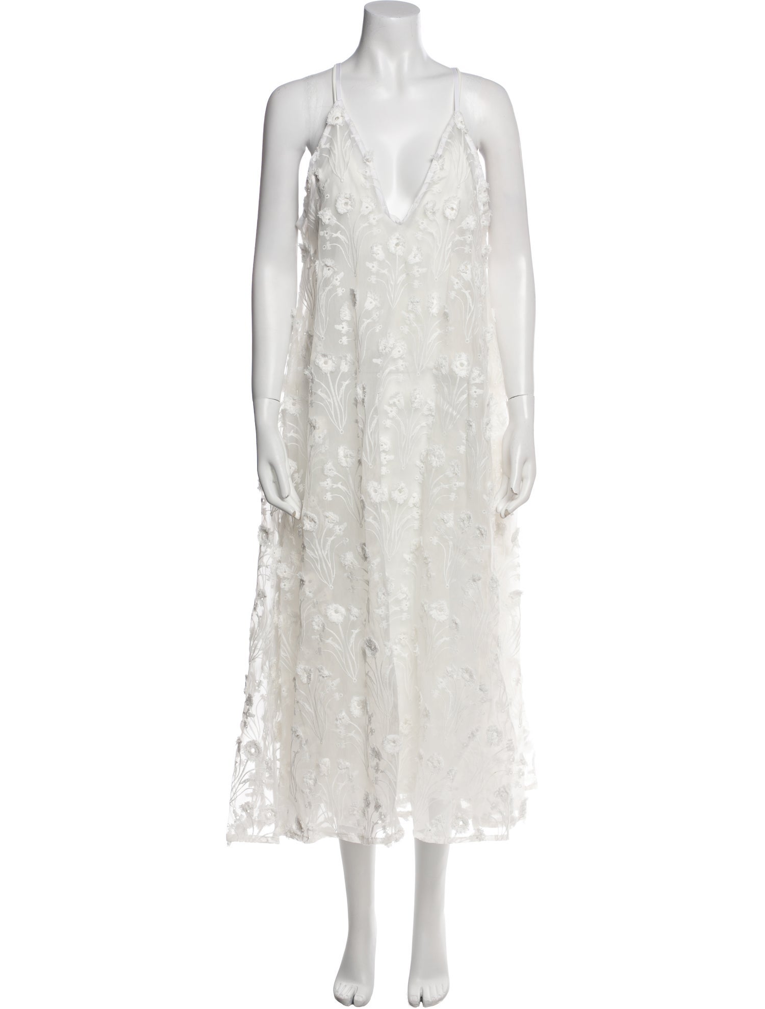 Agua Bendita V-Neck Long Dress w/ Tags