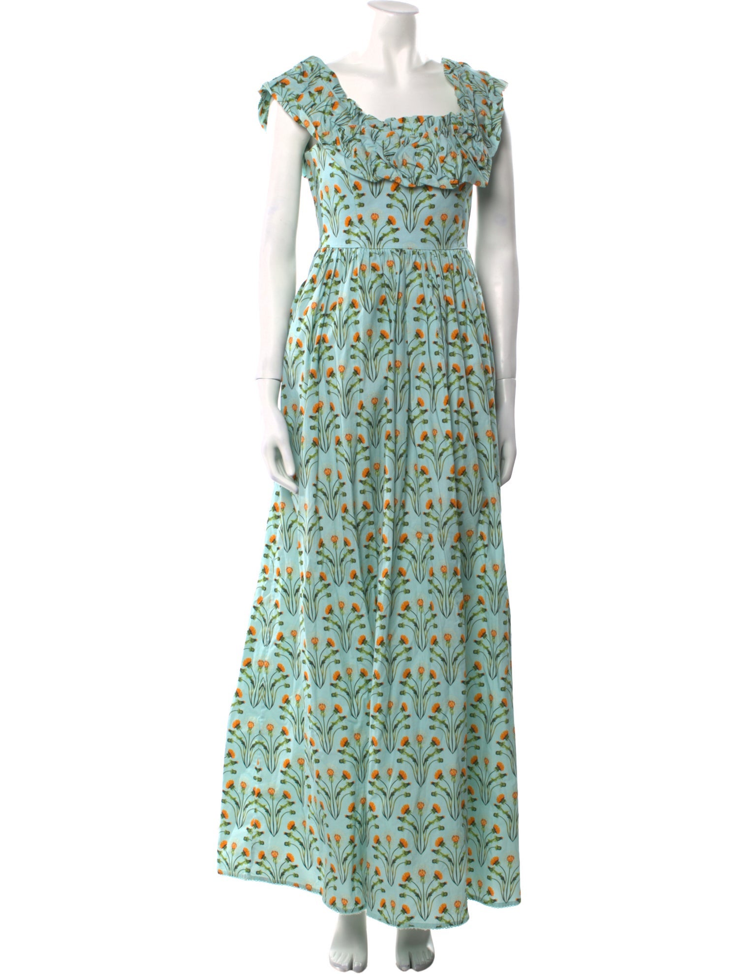 Agua Bendita Floral Print Long Dress