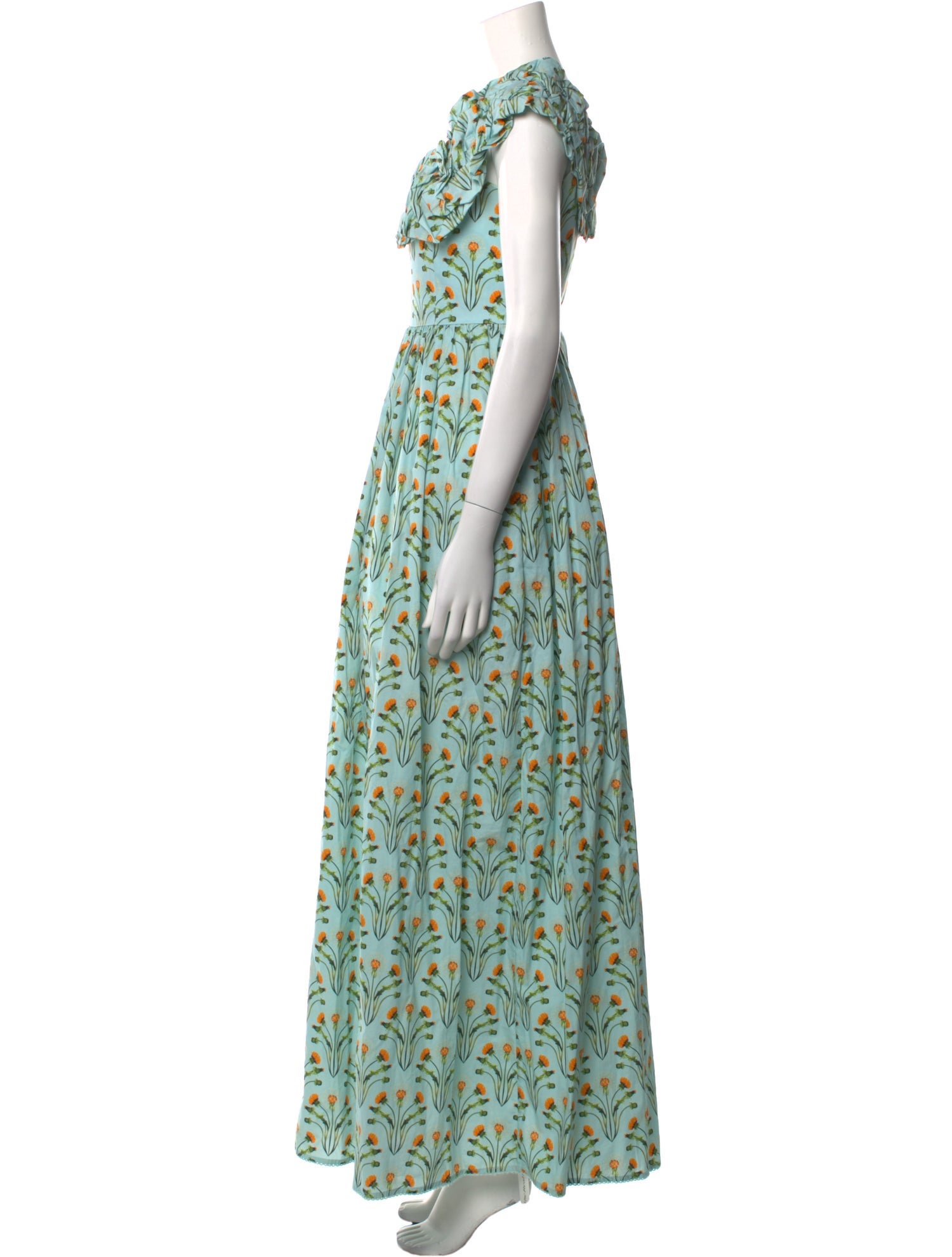 Agua Bendita Floral Print Long Dress