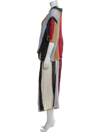 Agua Bendita Colorblock Pattern Skirt Set