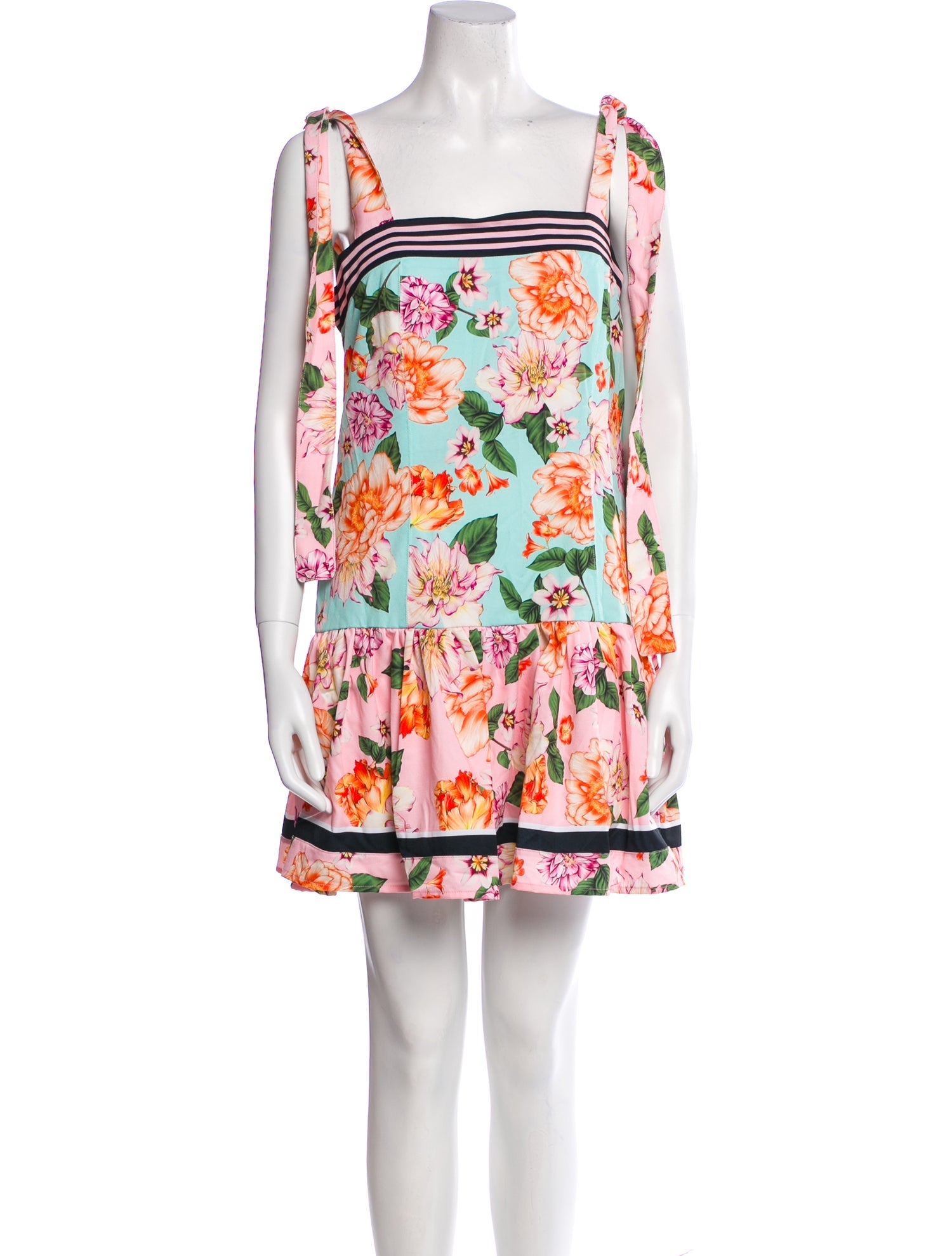 Agua Bendita Floral Print Mini Dress