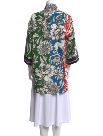 Agua Bendita Printed Mock Neck Tunic