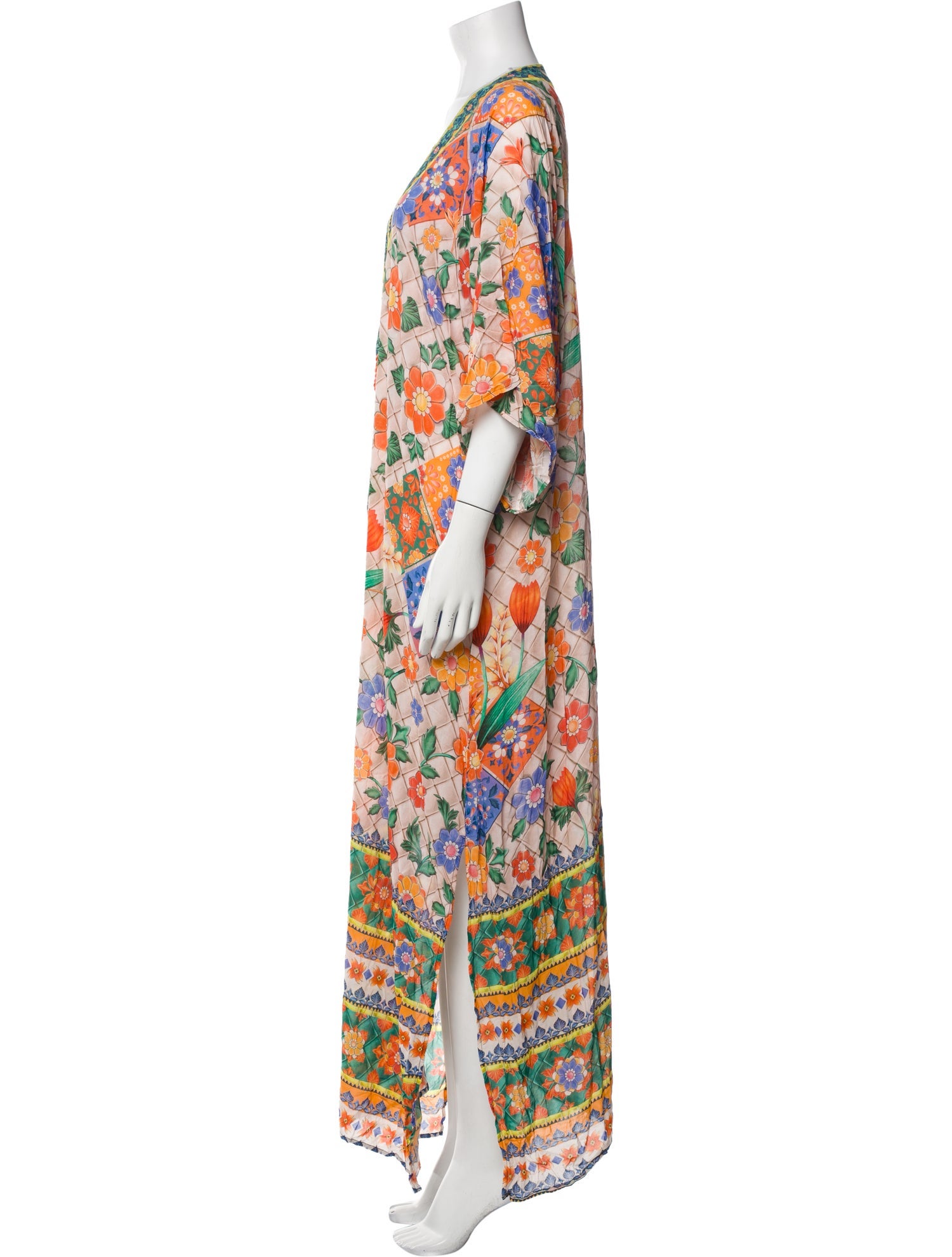 Agua Bendita Printed Tassel Accents Robe