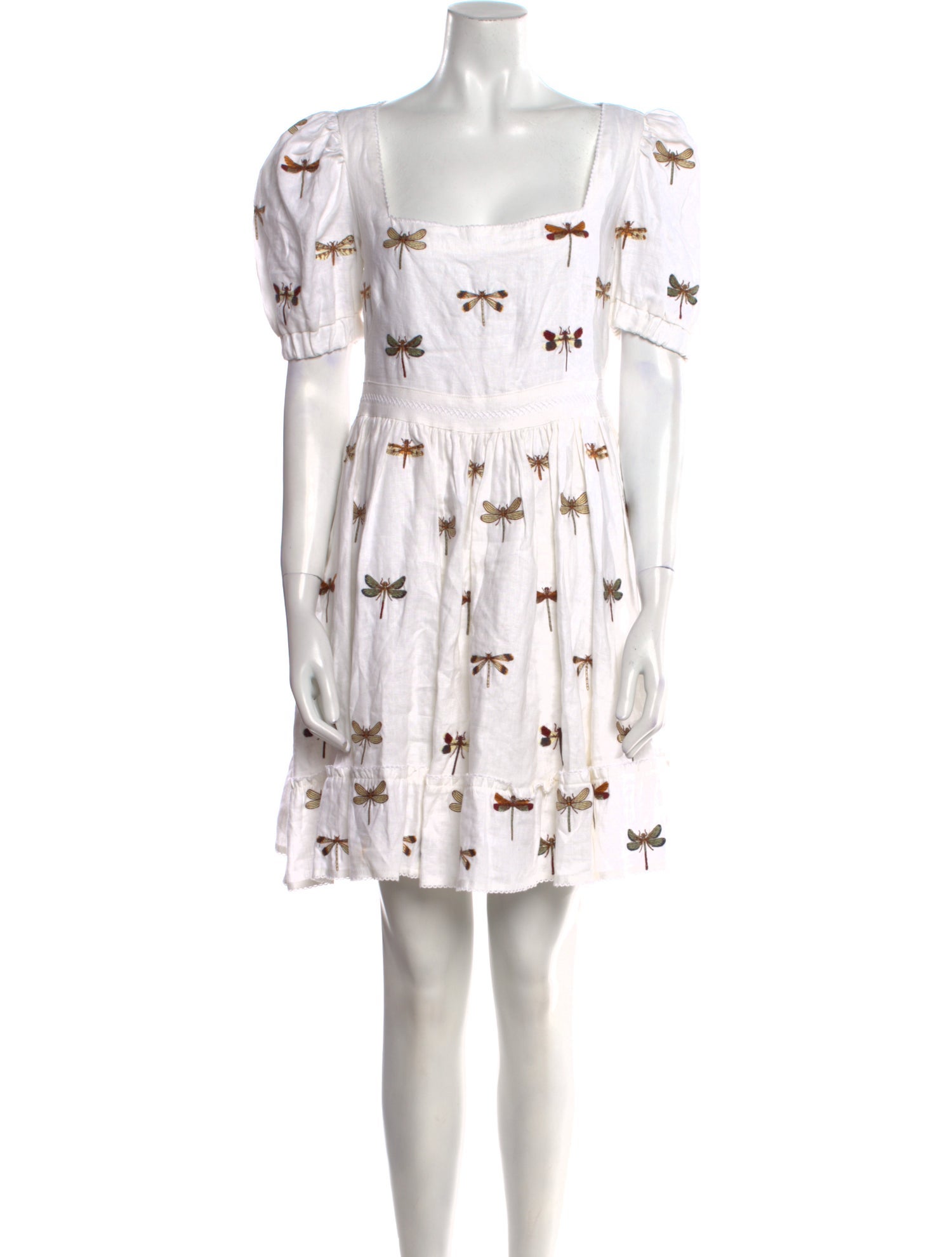 Agua Bendita Linen Mini Dress