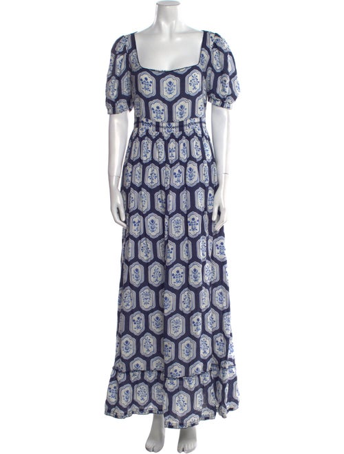 Agua Bendita Linen Long Dress