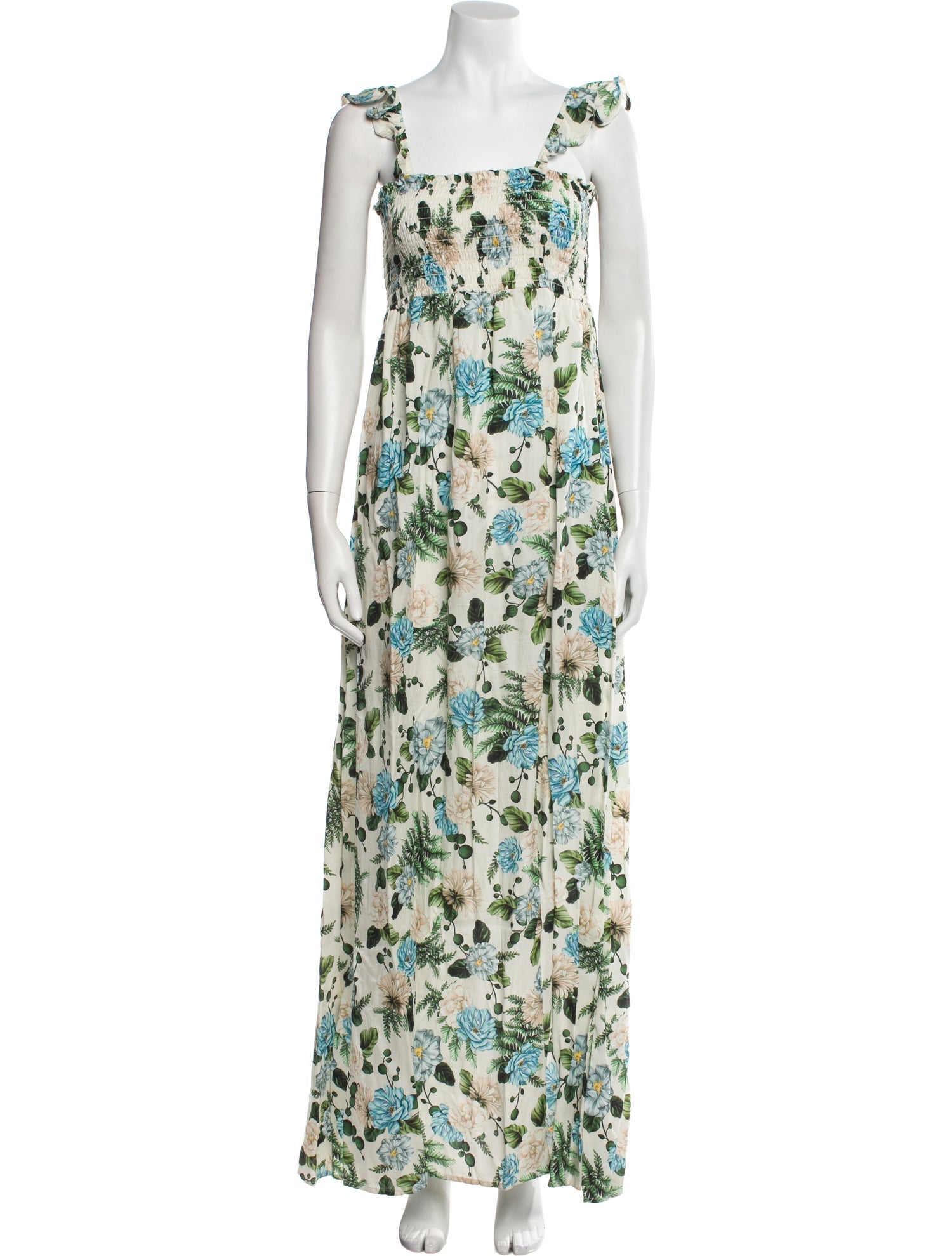 Agua Bendita Floral Print Long Dress