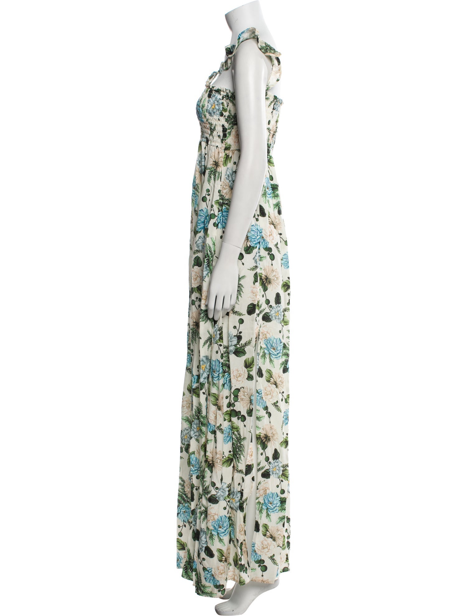 Agua Bendita Floral Print Long Dress