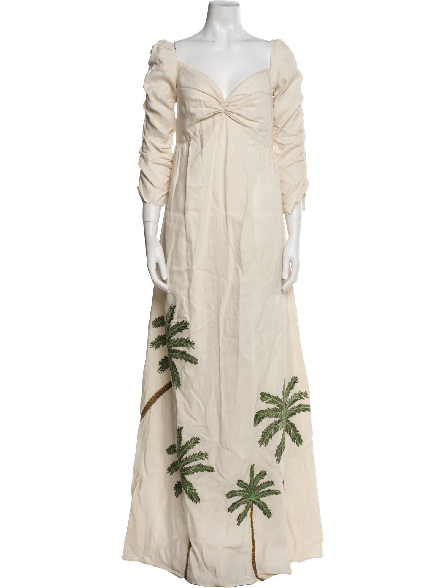 Agua Bendita Linen Long Dress