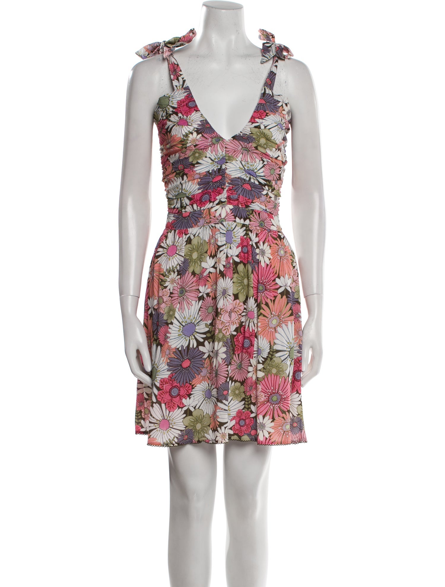 Agua Bendita Floral Print Mini Dress