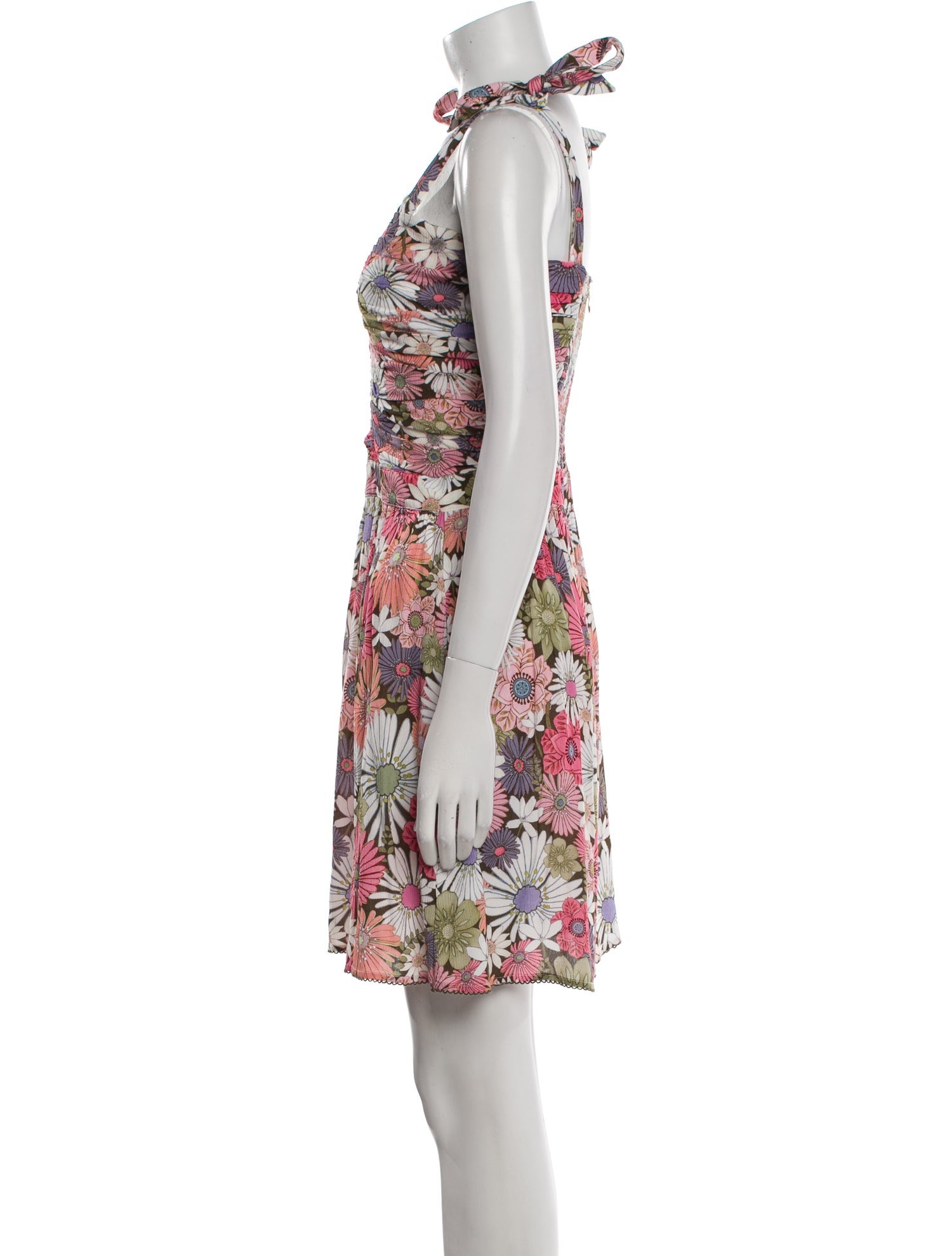 Agua Bendita Floral Print Mini Dress