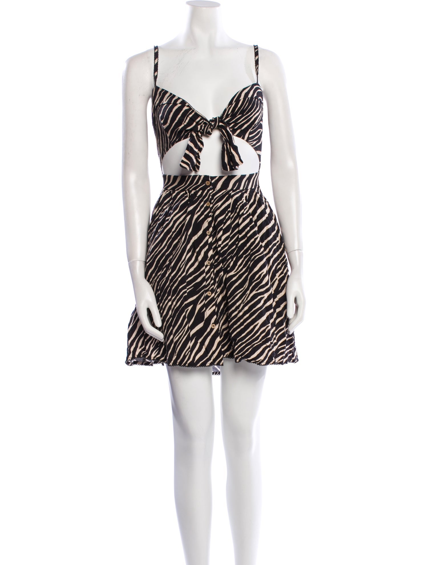 Agua Bendita Striped Mini Dress