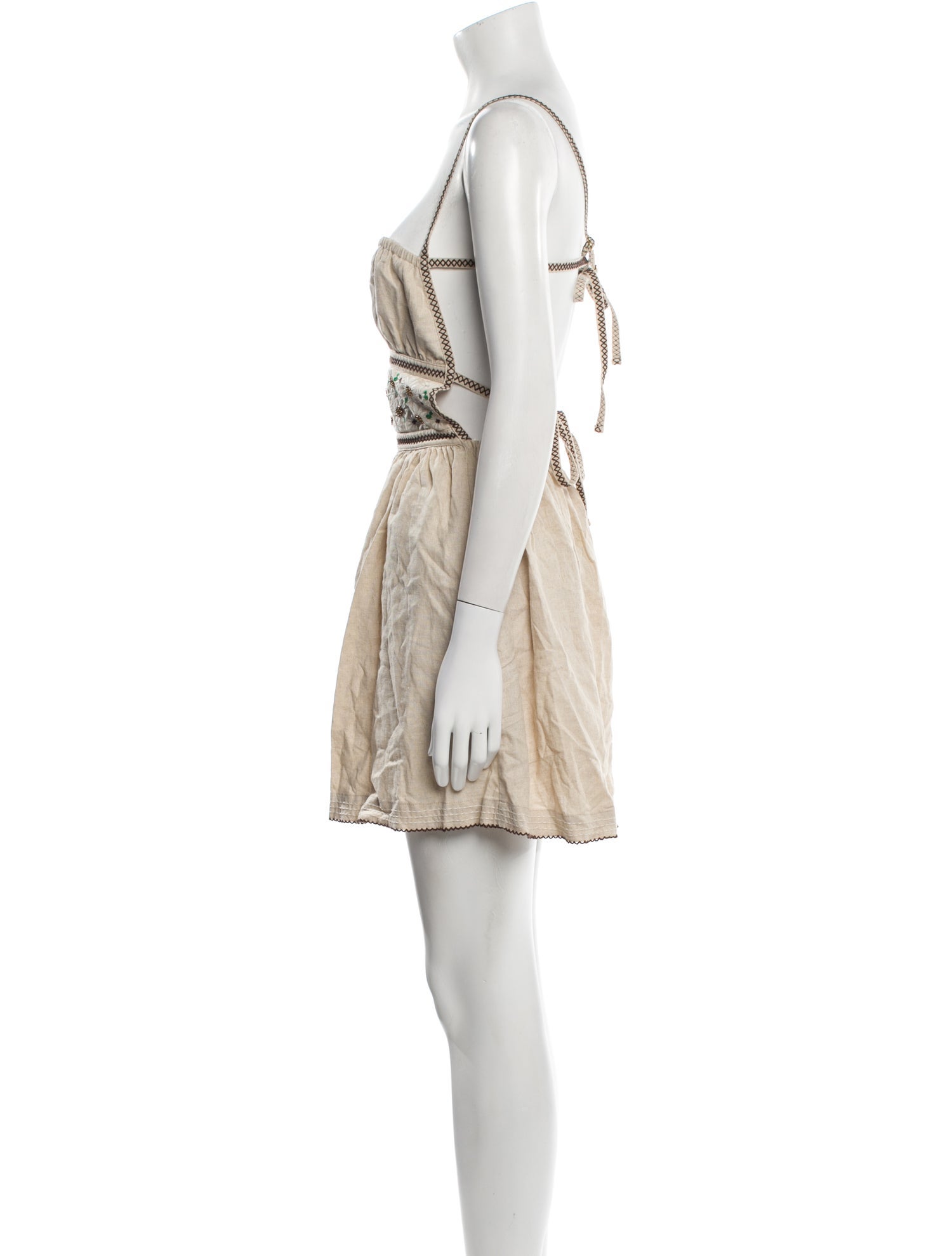 Agua Bendita Linen Mini Dress