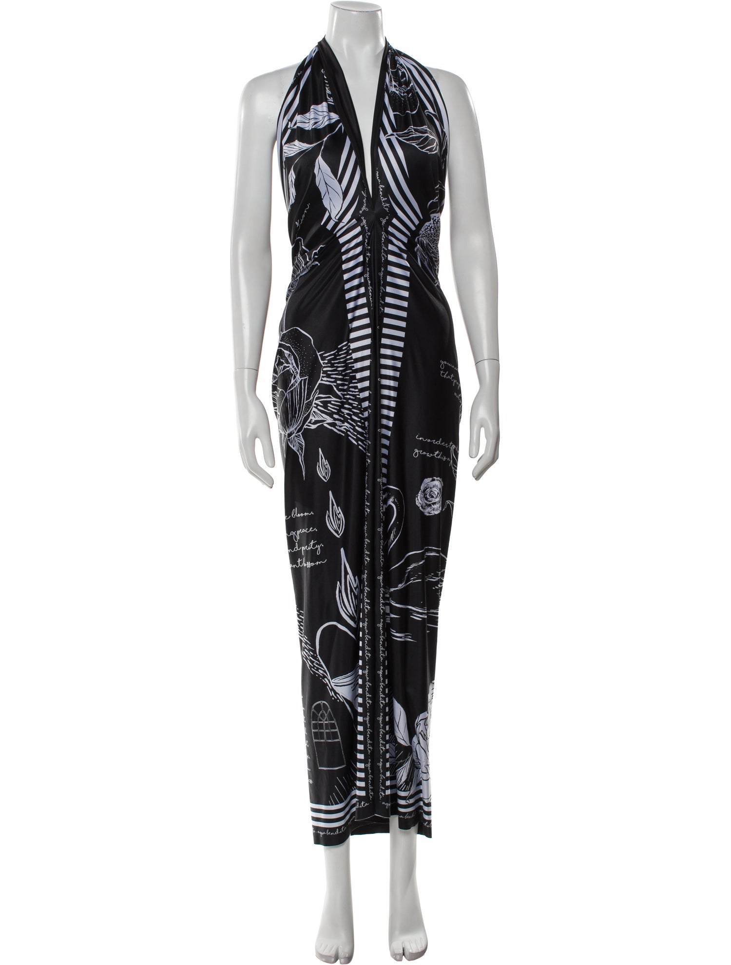 Agua Bendita Printed Long Dress