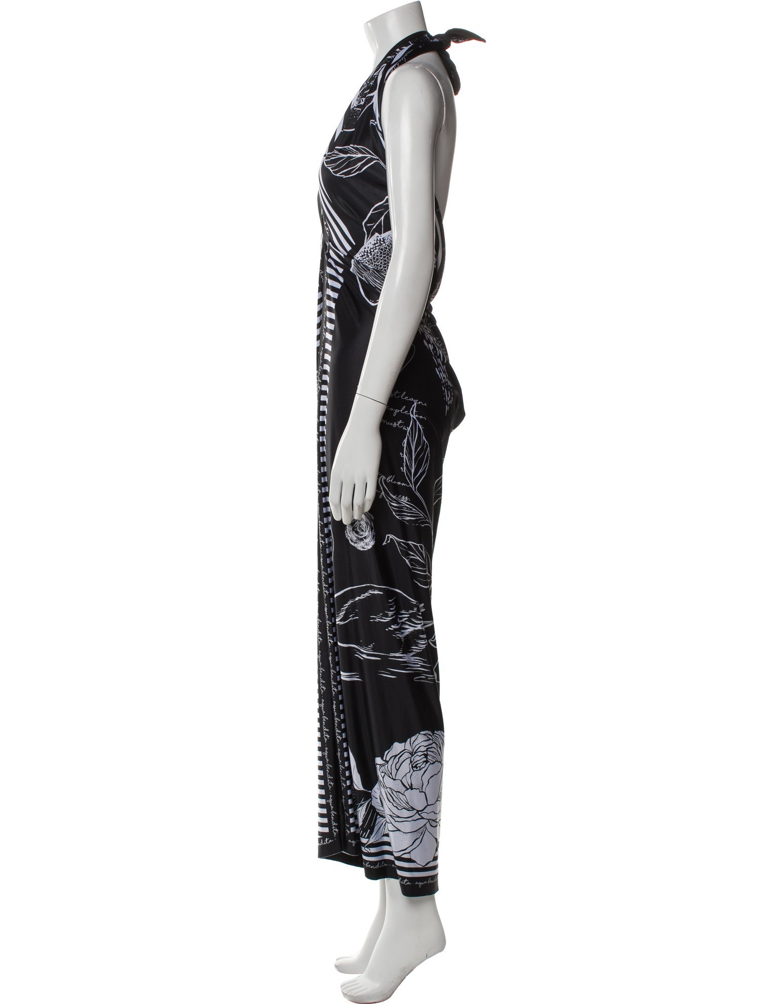 Agua Bendita Printed Long Dress