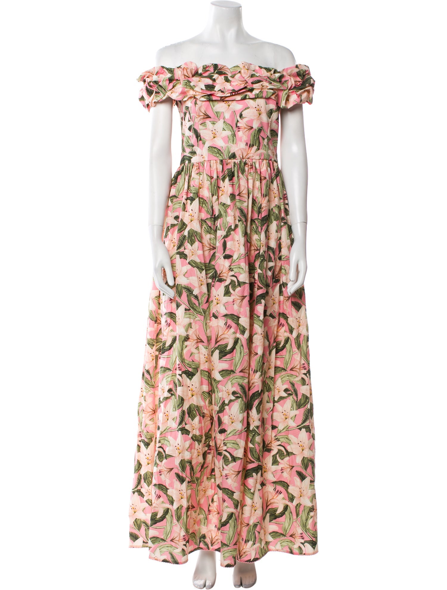 Agua Bendita Floral Print Long Dress w/ Tags