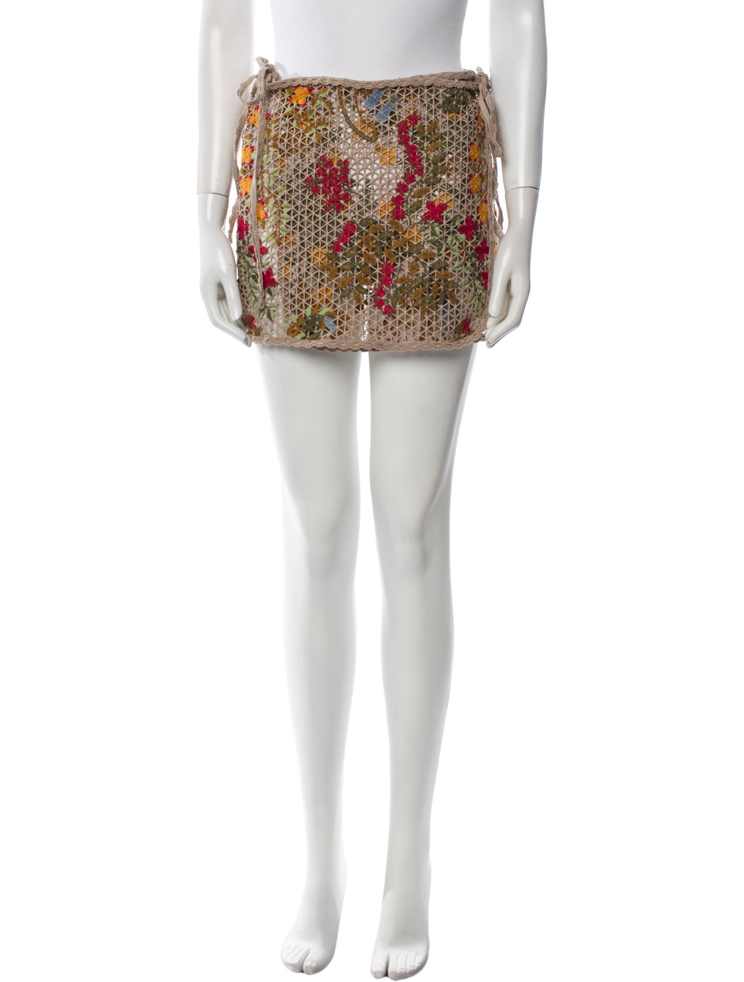 Agua Bendita Floral Print Mini Skirt