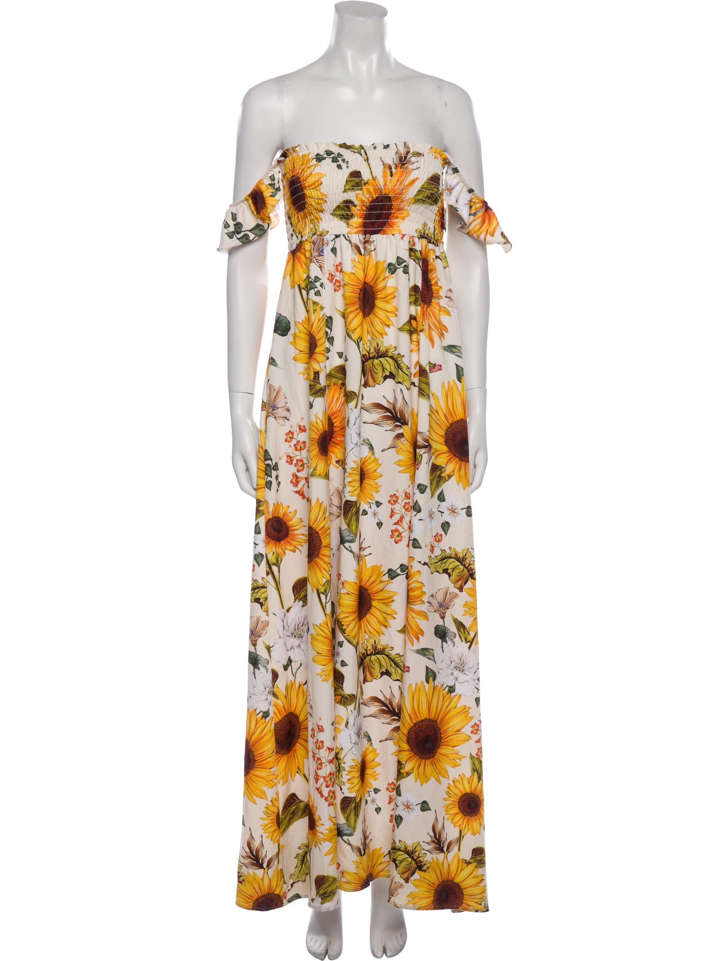 Agua Bendita Floral Print Long Dress