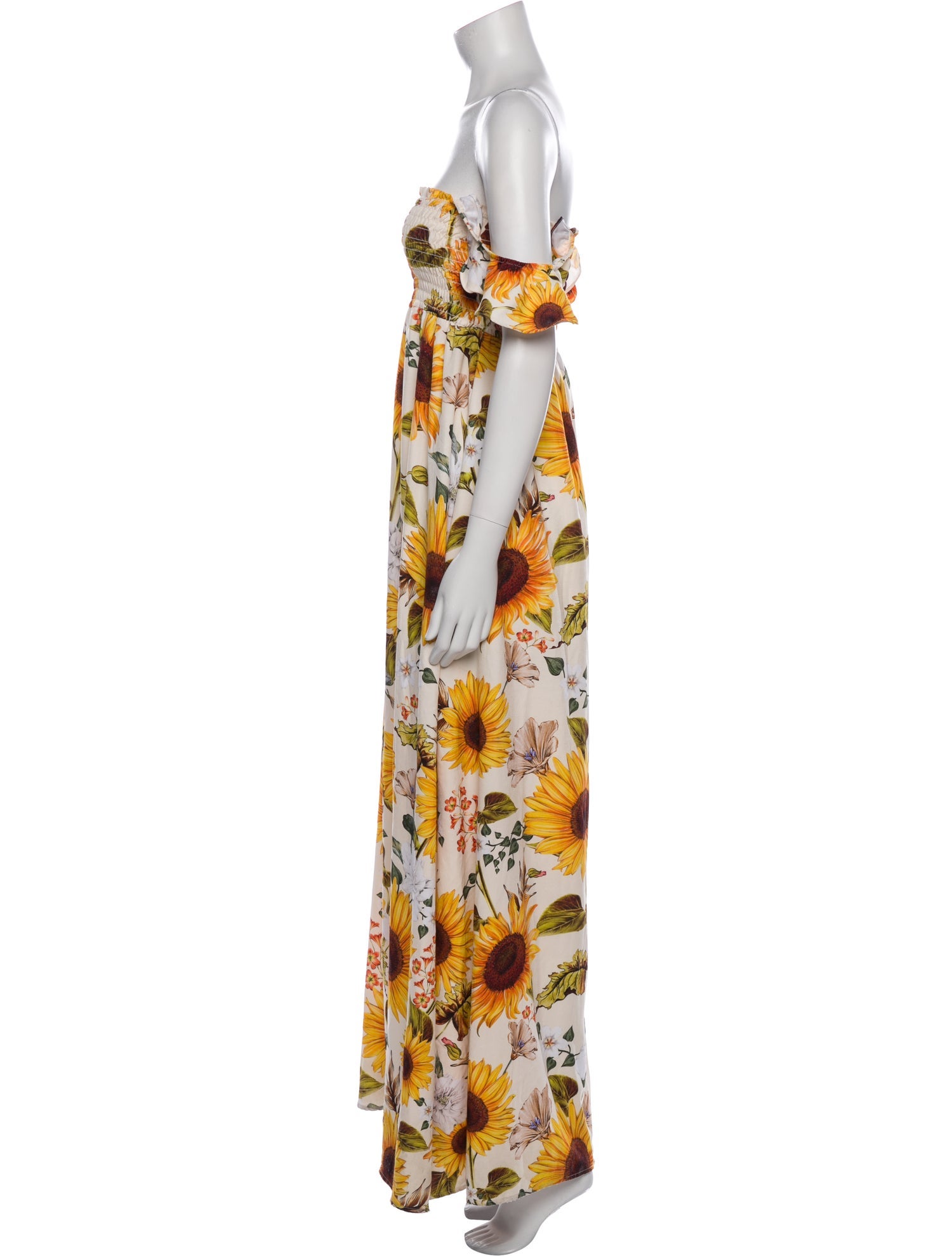 Agua Bendita Floral Print Long Dress
