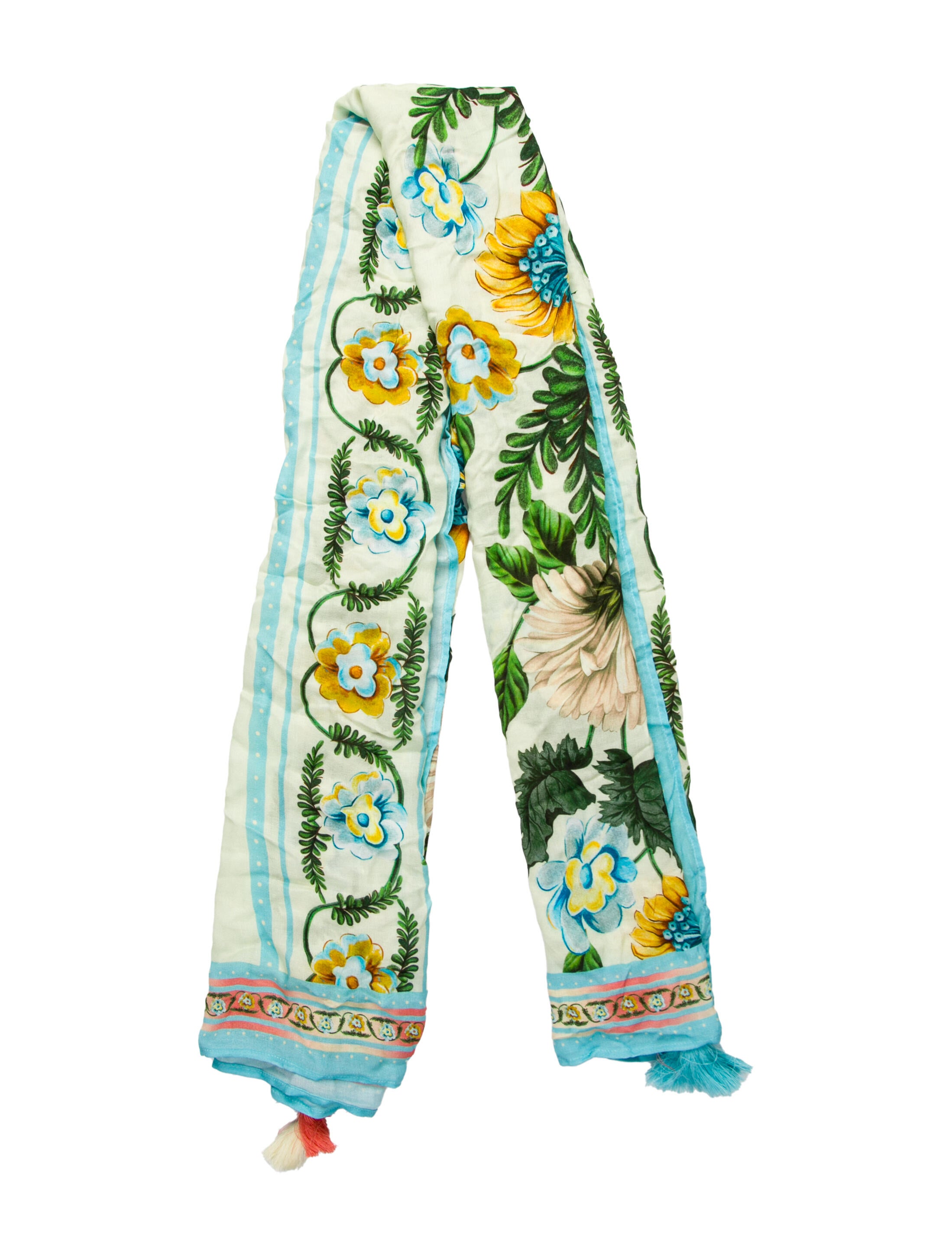 Agua Bendita Floral Print Scarf w/ Tags