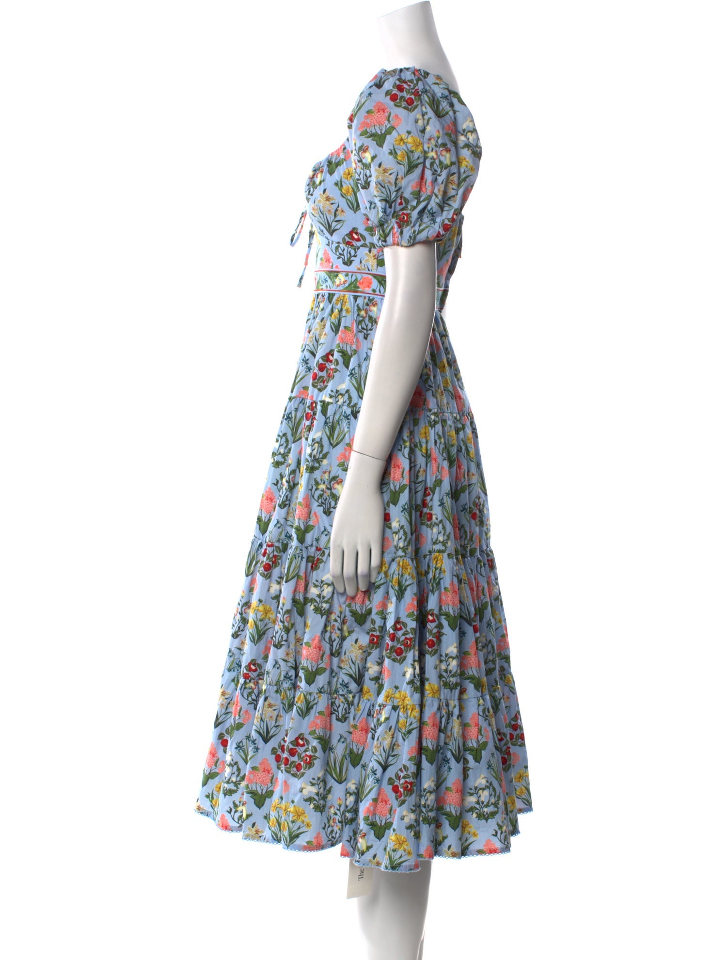 Agua Bendita Floral Print Midi Length Dress