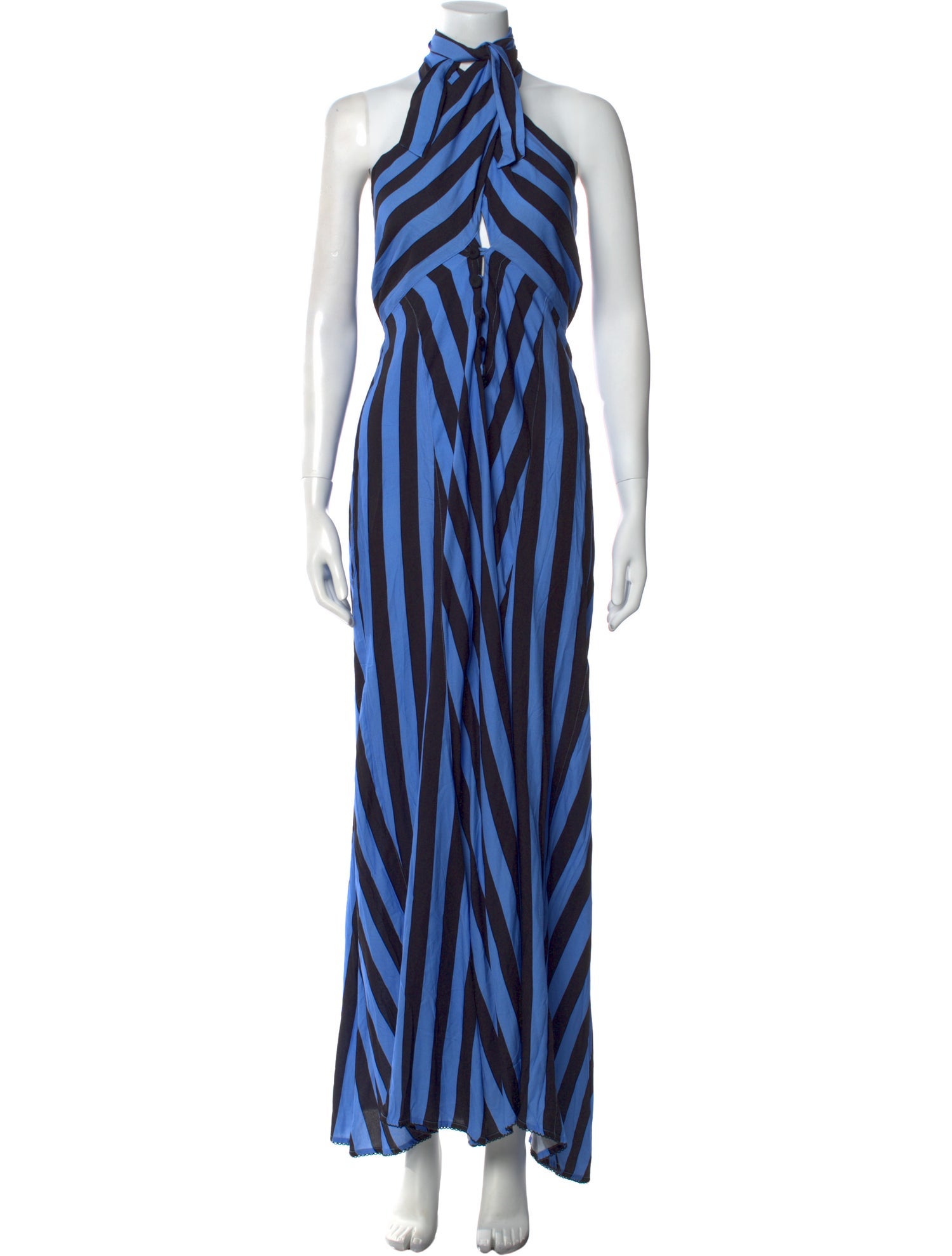 Agua Bendita Striped Long Dress